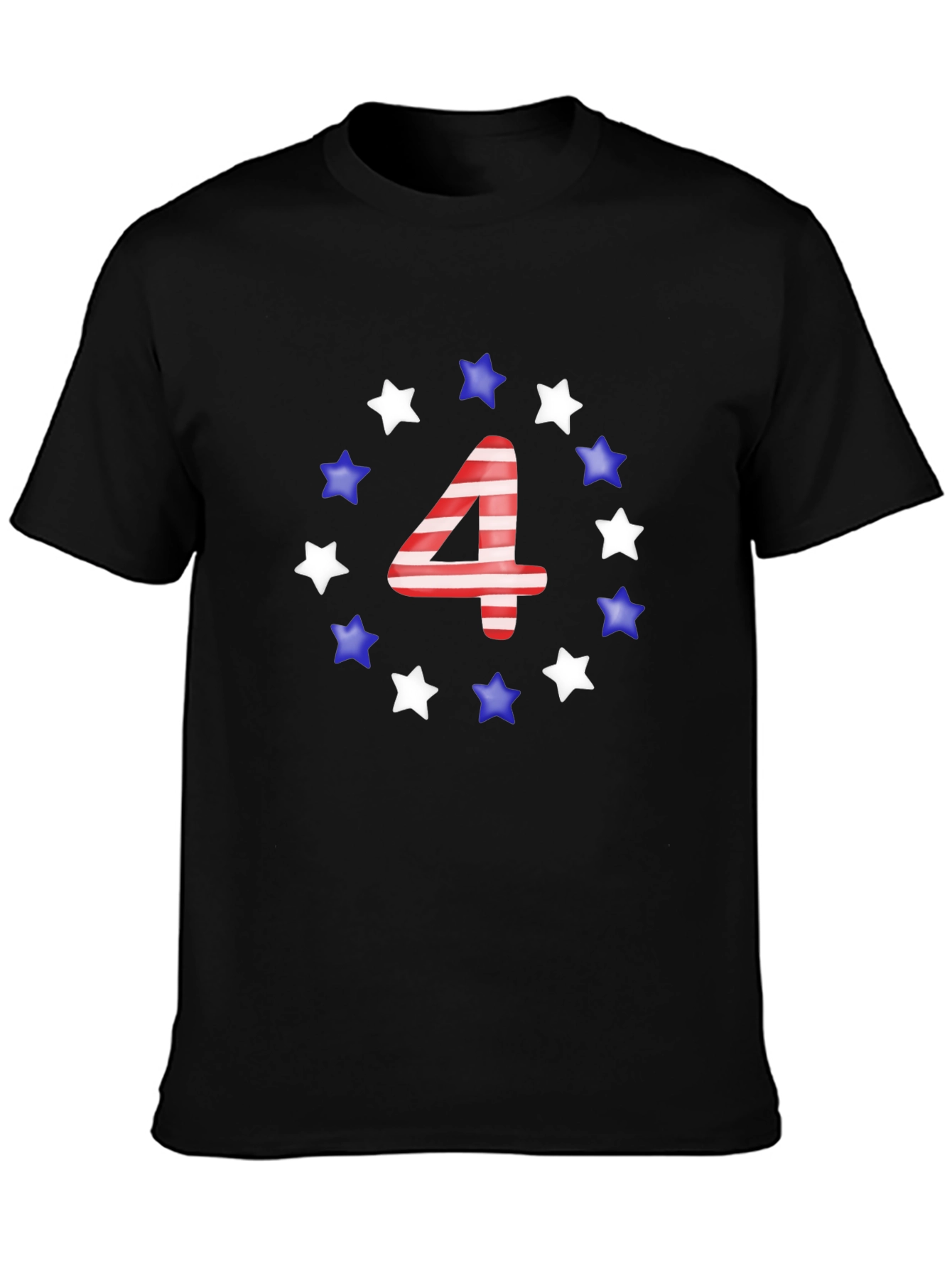 Patriotic Number 4 Star T-Shirt