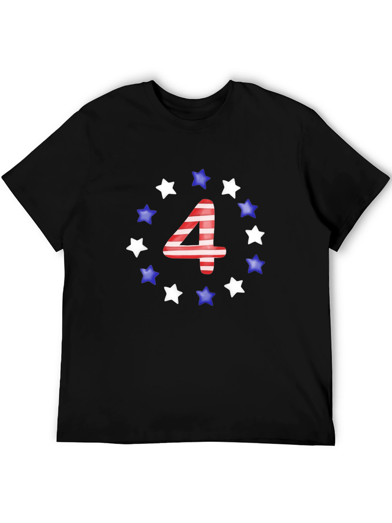 Patriotic Number 4 Star T-Shirt