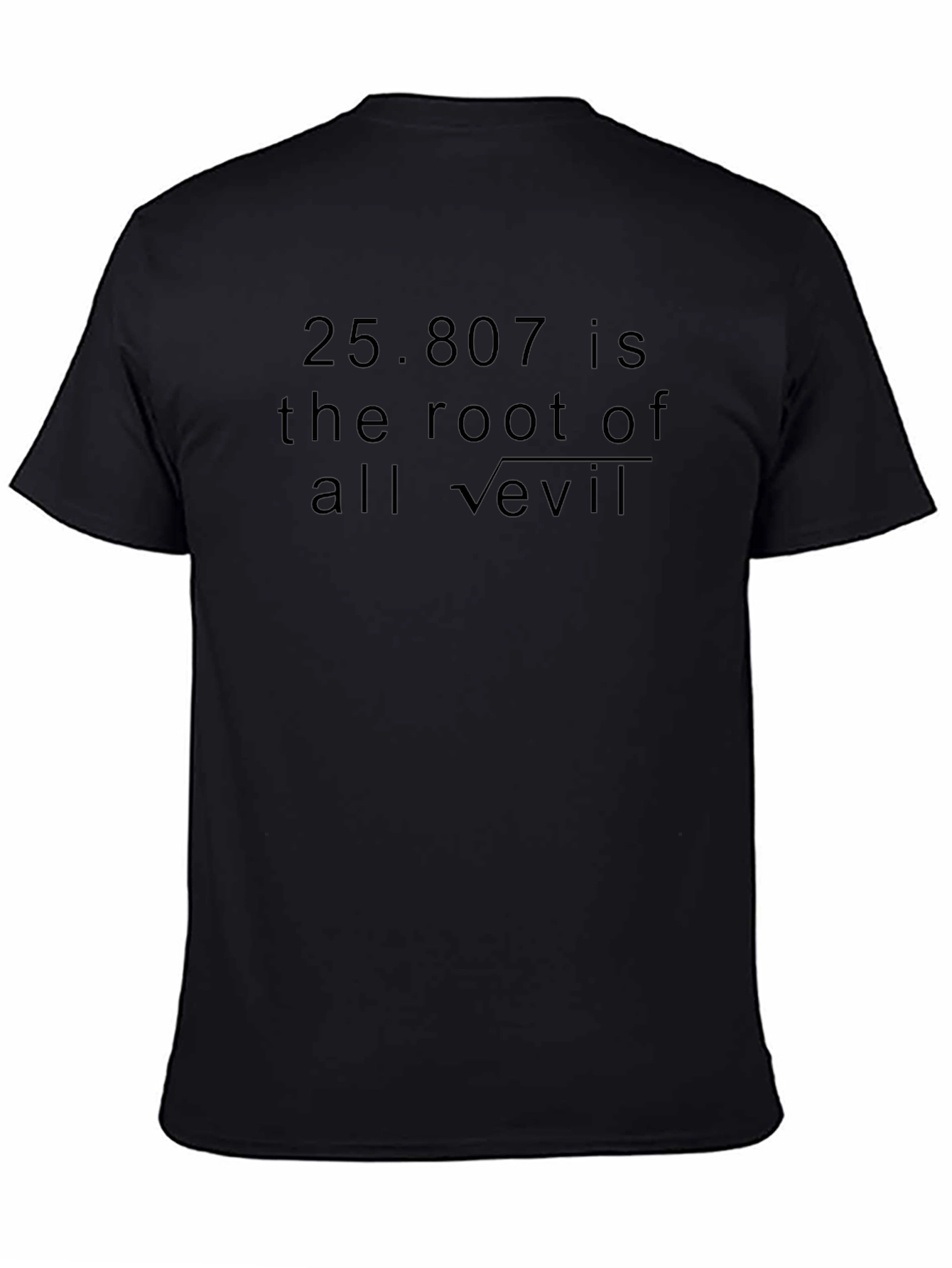 25.807 is Root of All Evil Funny Math T-Shirt
