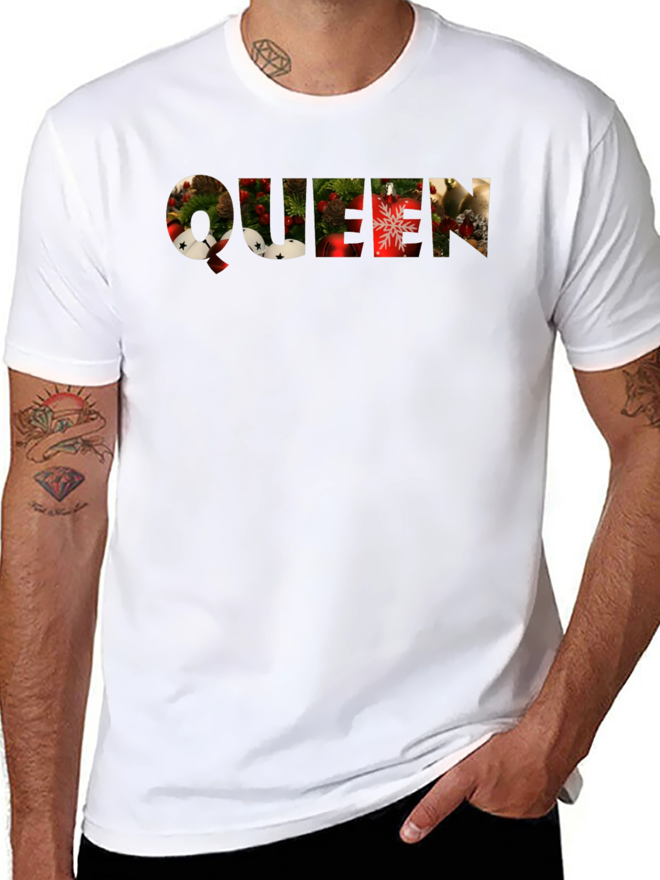 Christmas Queen Black Graphic Tee