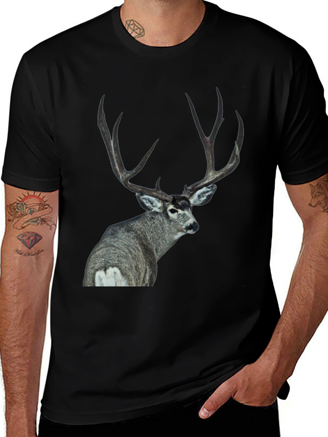 Deer Graphic T-Shirt - Buck Design