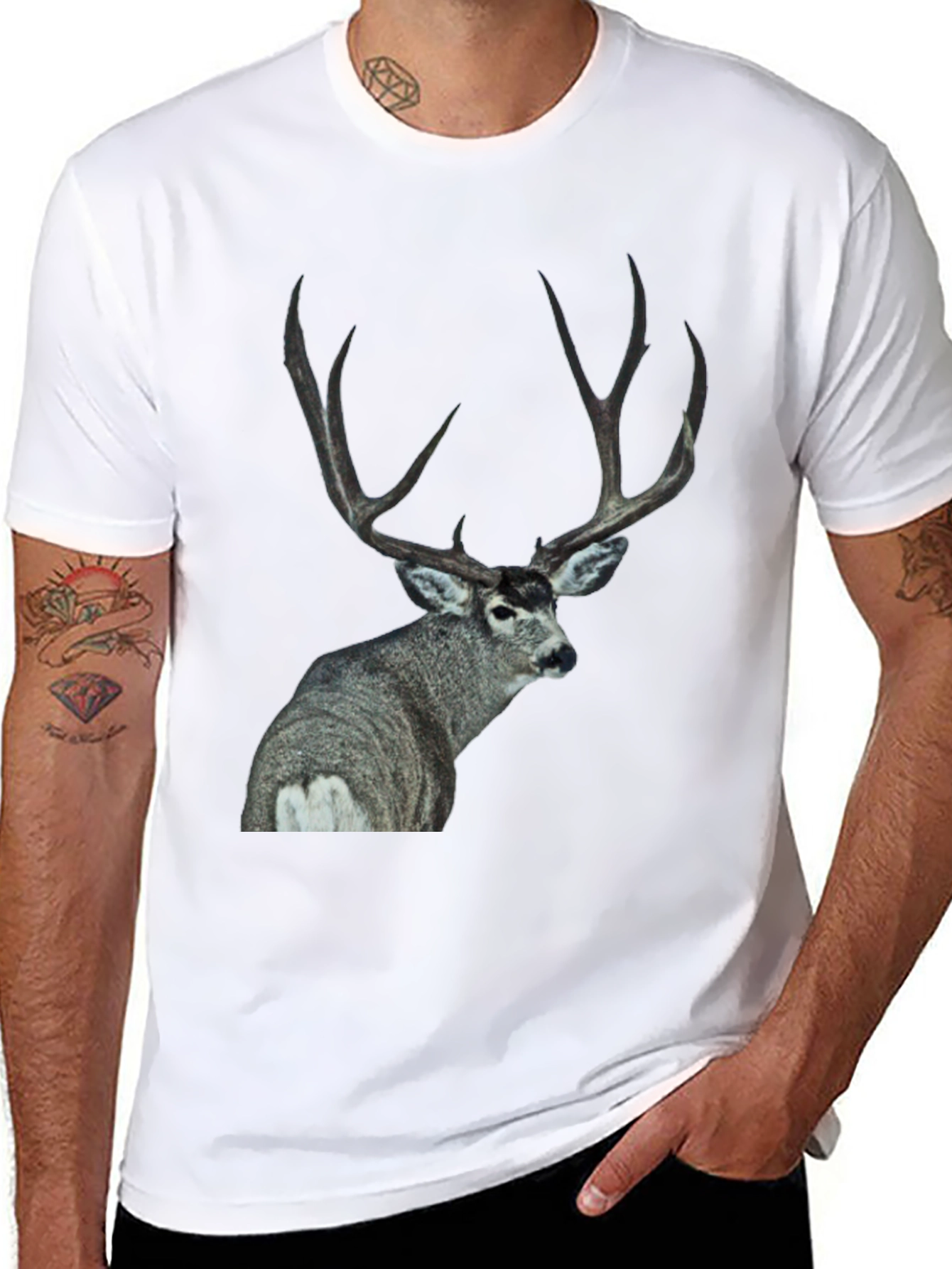 Deer Graphic T-Shirt - Buck Design