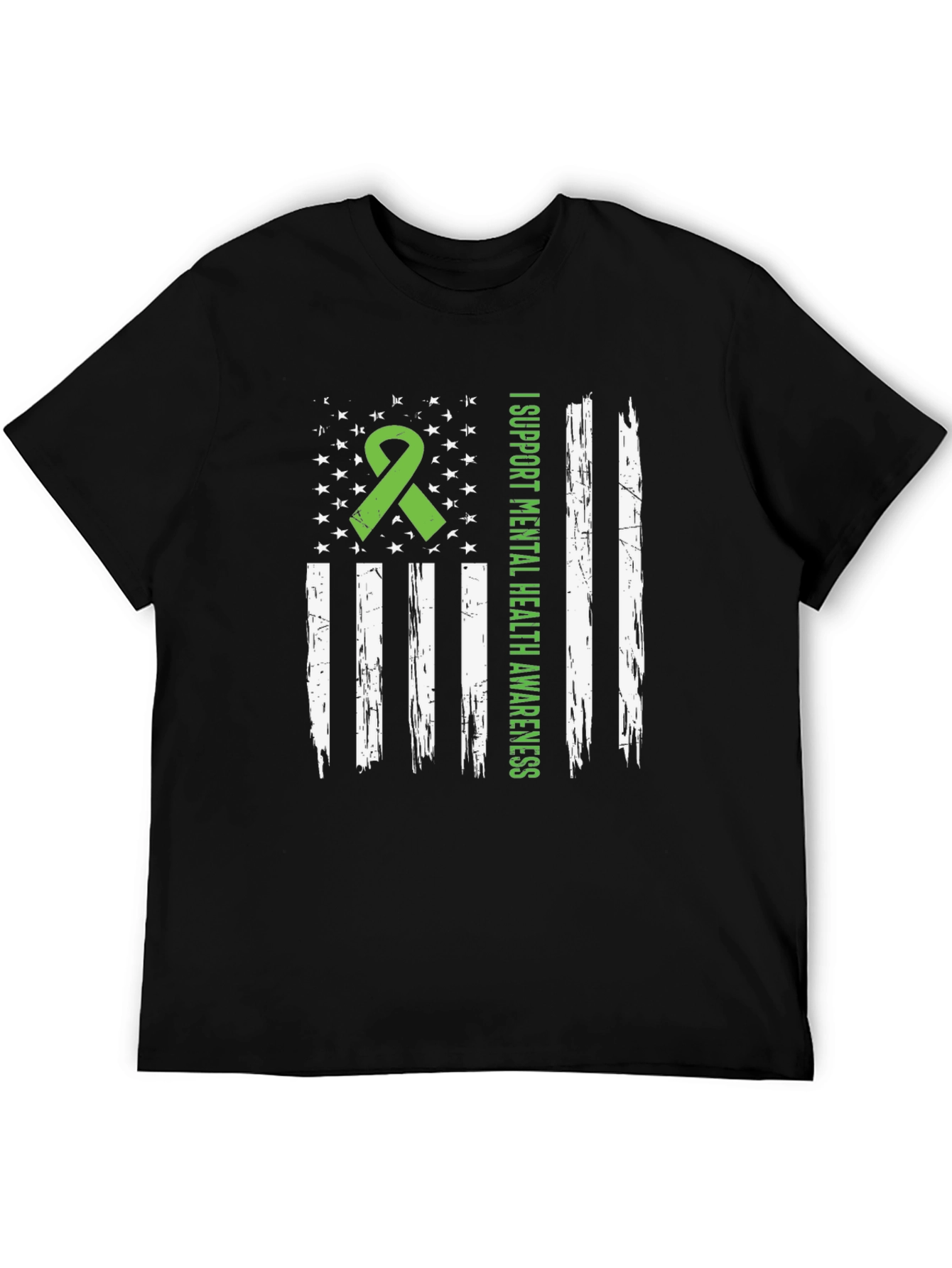 Mental Health Awareness USA Flag Graphic Tee