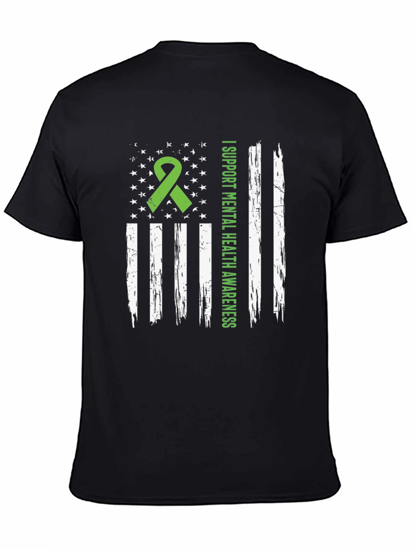 Mental Health Awareness USA Flag Graphic Tee