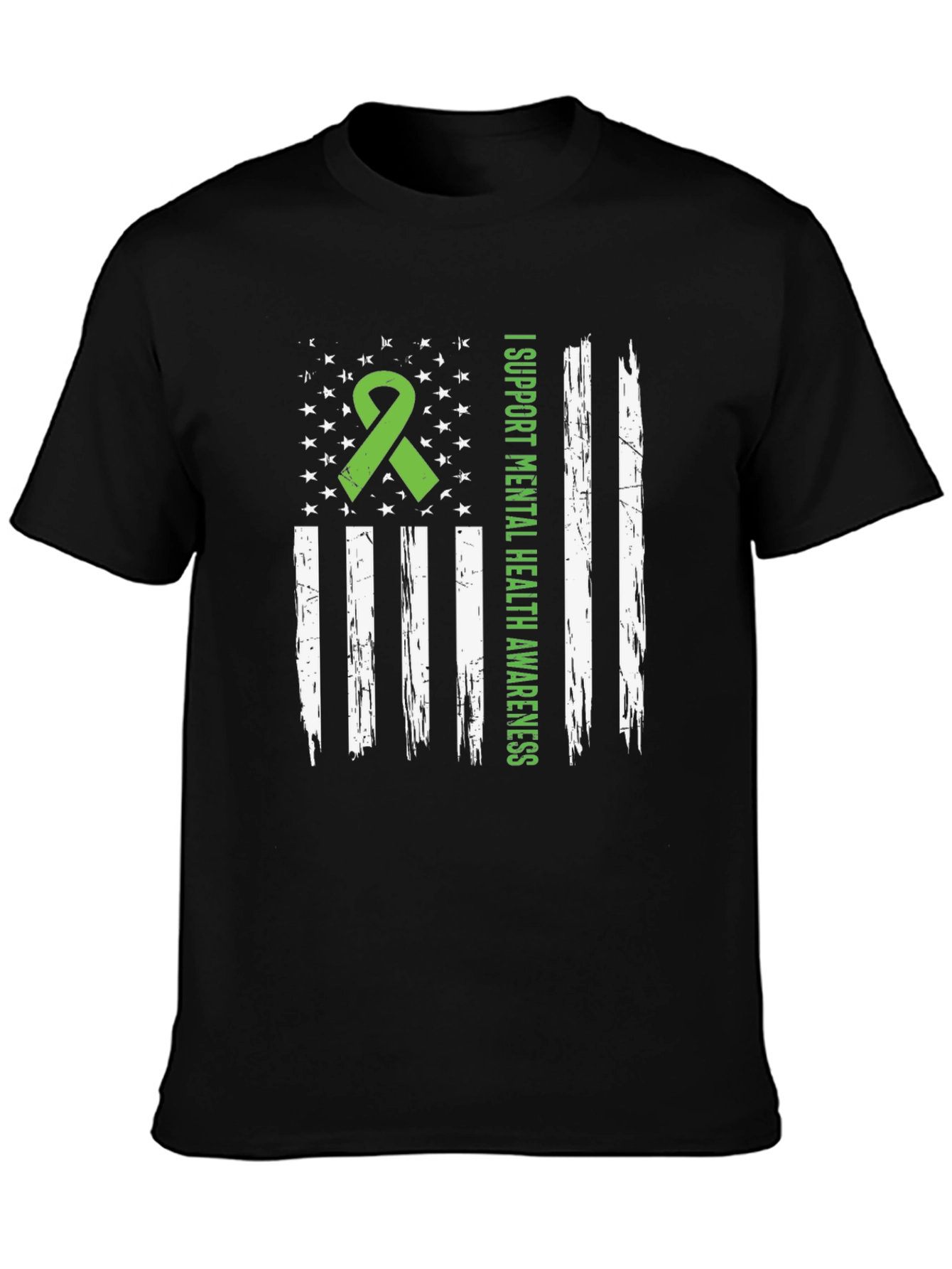 Mental Health Awareness USA Flag Graphic Tee