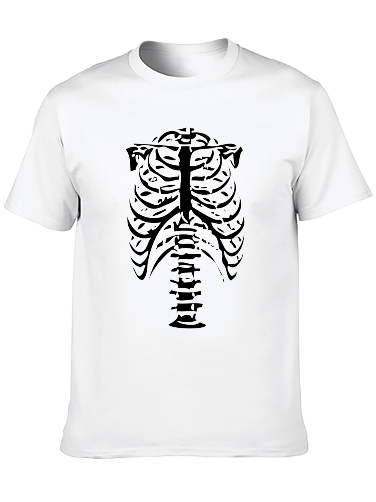 Skeleton Ribcage Graphic Tee - Mens Black T-Shirt