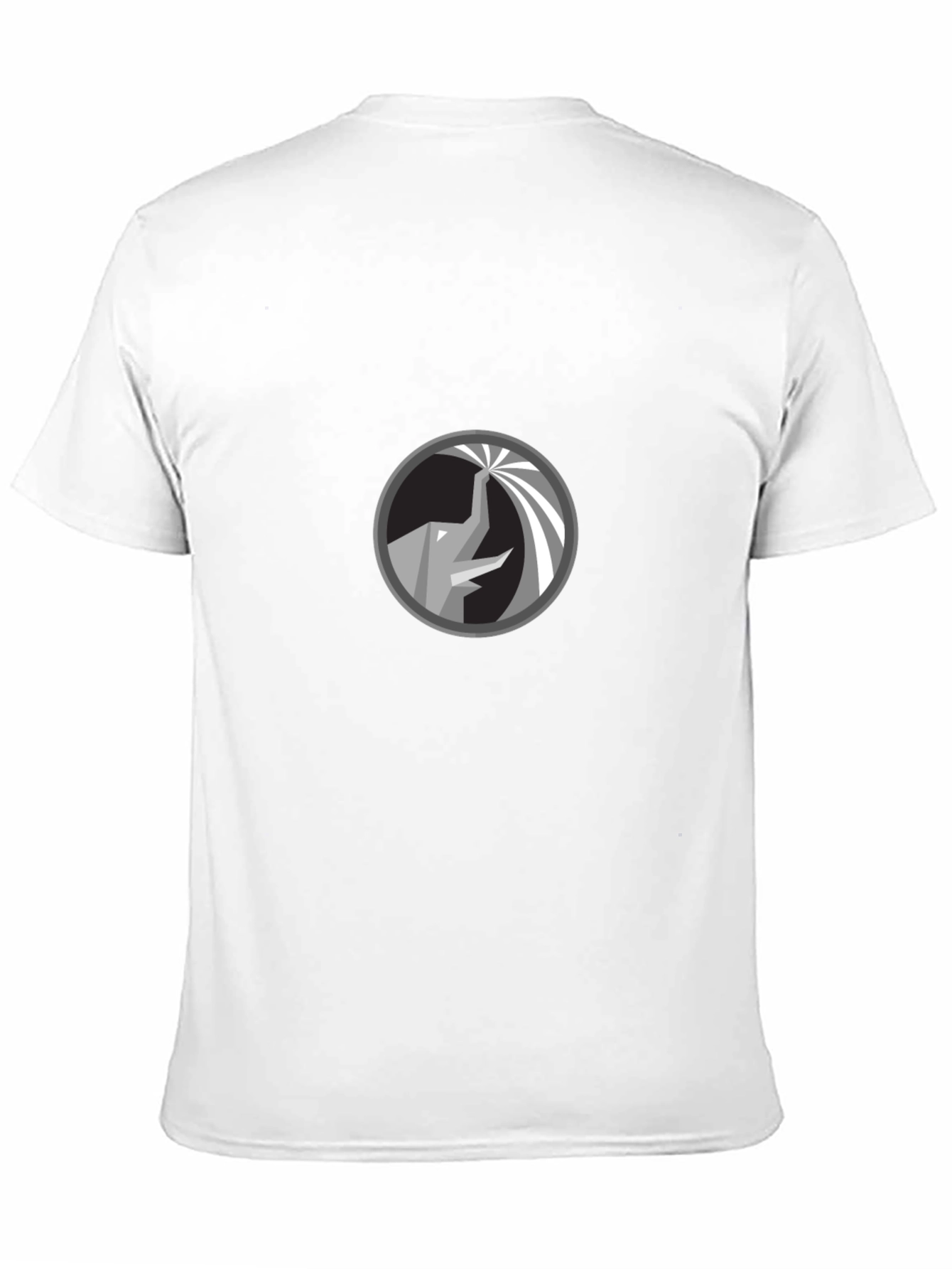 Geometric Elephant Graphic Black T-Shirt