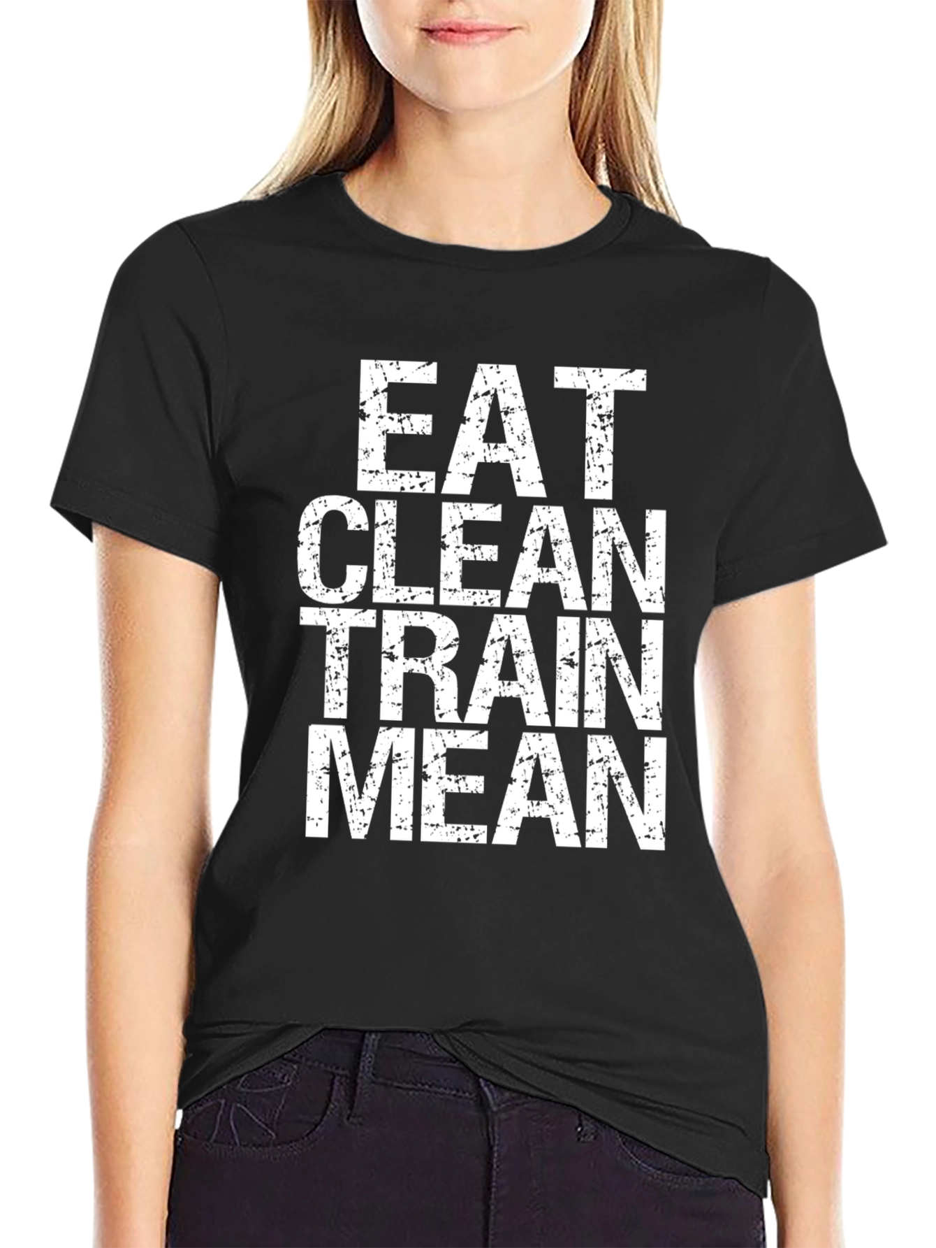Eat Clean Train Mean Graphic Tee - Black