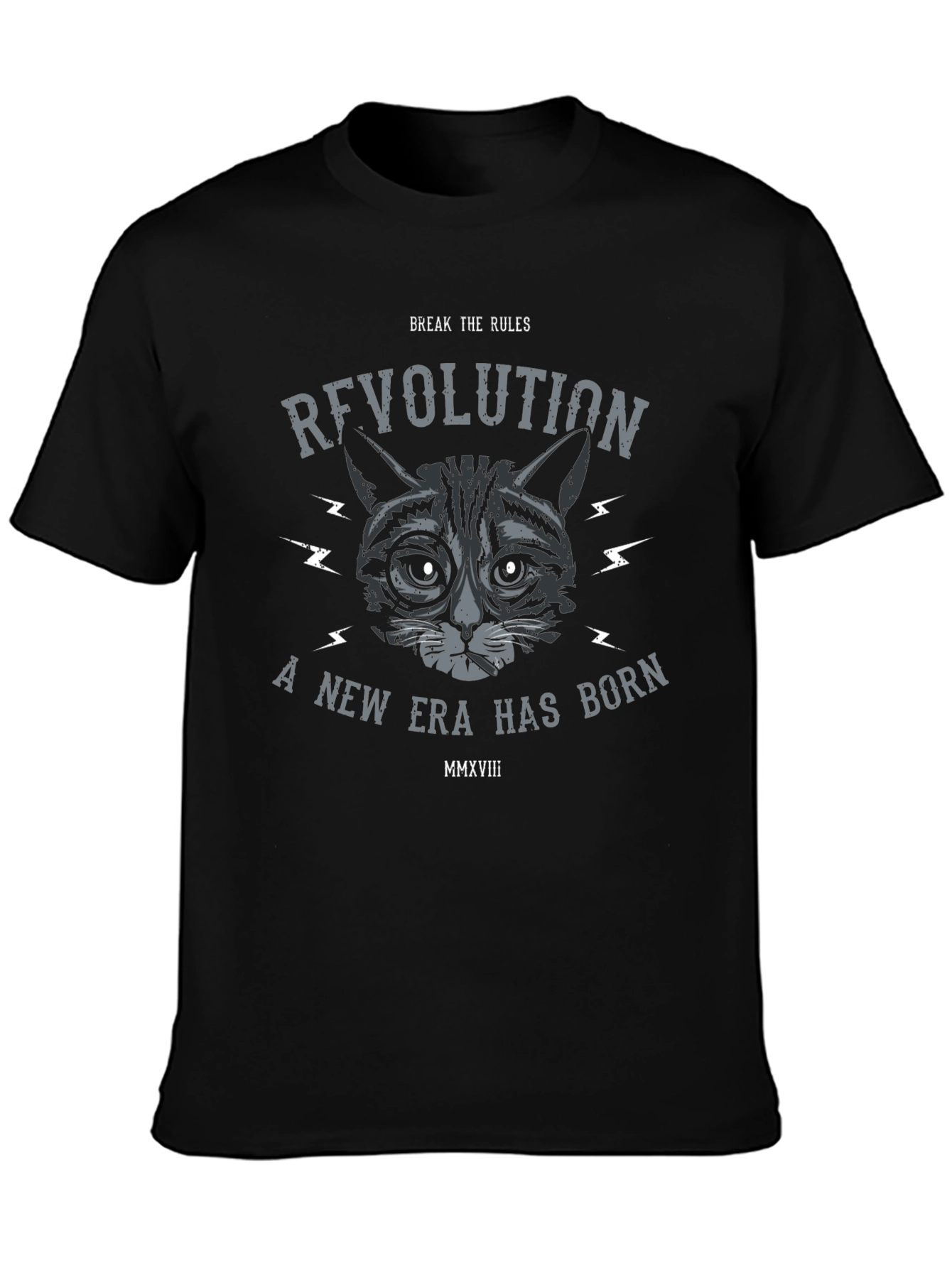 Revolution Cat Graphic Tee - Break the Rules Style