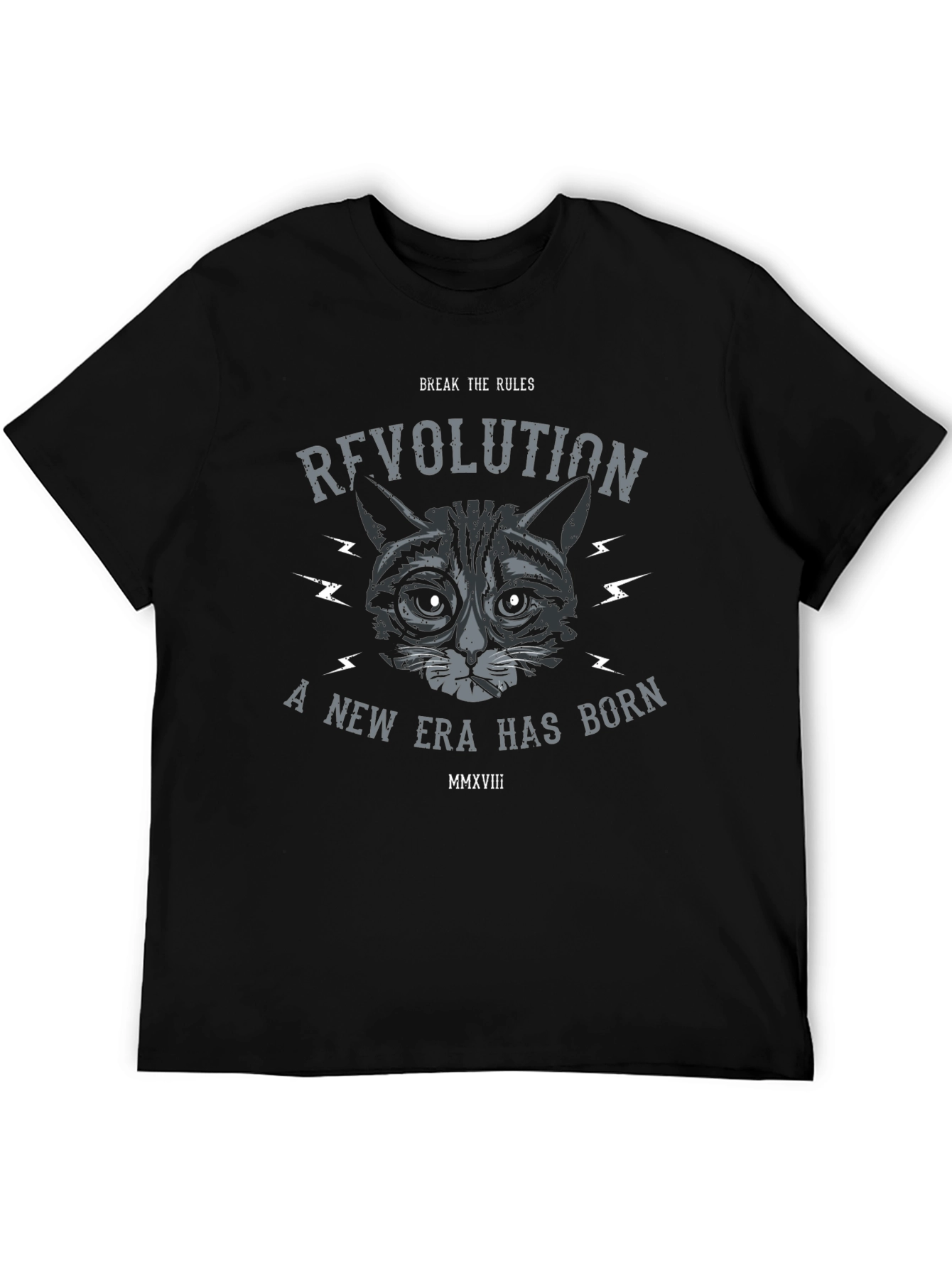 Revolution Cat Graphic Tee - Break the Rules Style