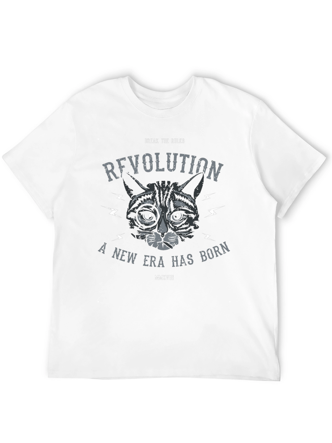 Revolution Cat Graphic Tee - Break the Rules Style