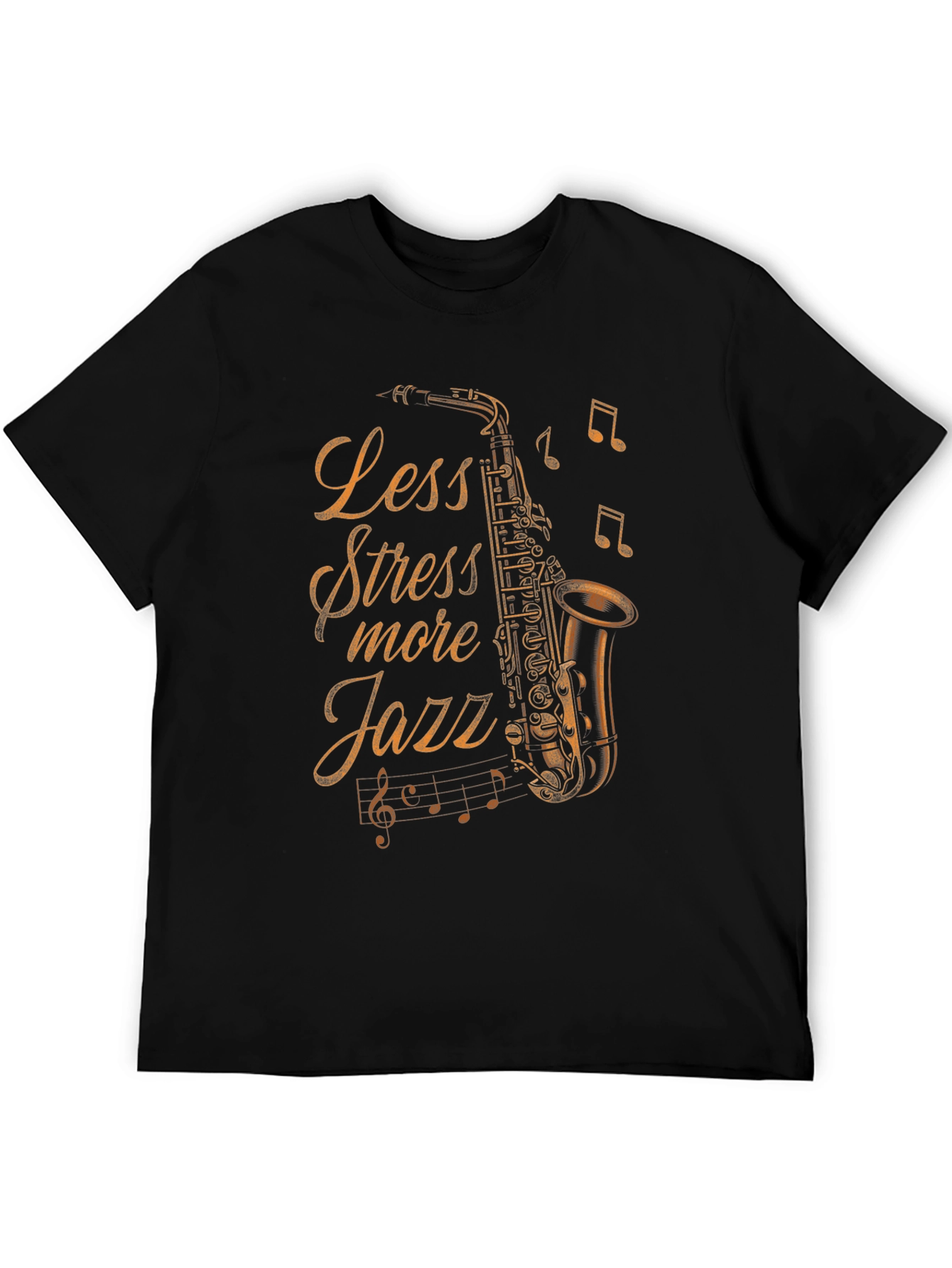 Less Stress More Jazz Saxophone T-Shirt