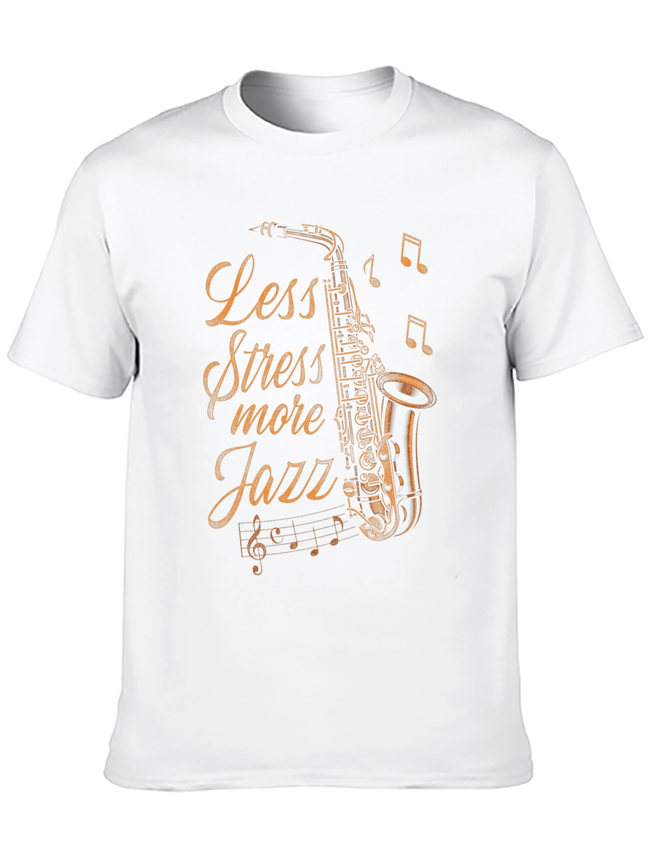 Less Stress More Jazz Saxophone T-Shirt