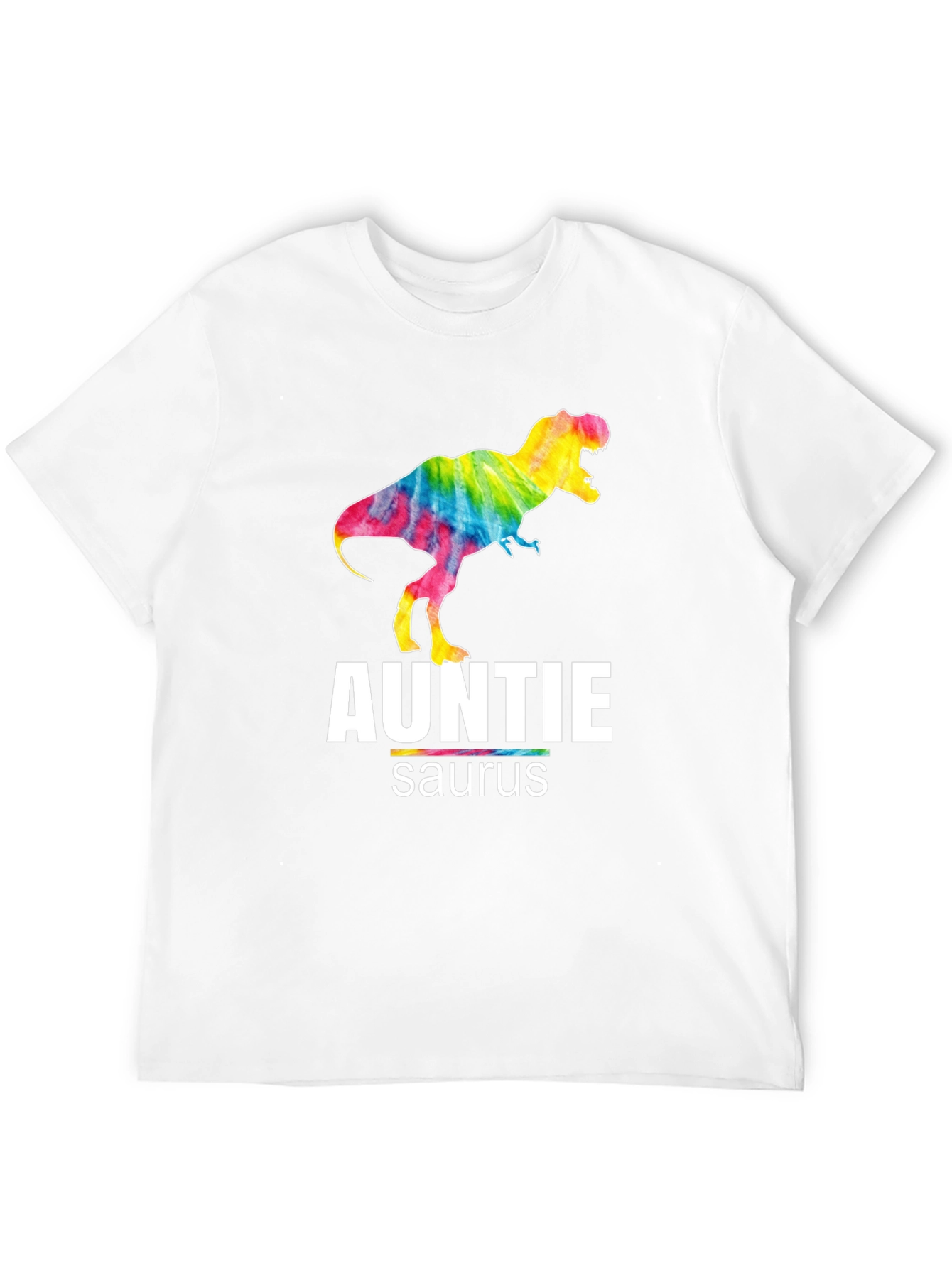 Auntie Saurus T-Rex Tie Dye Graphic T-Shirt