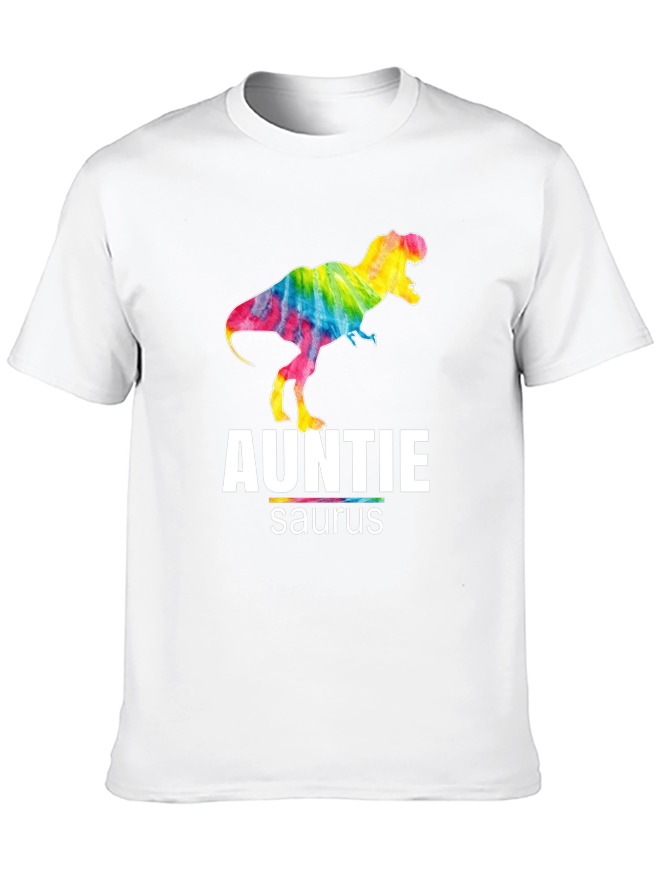 Auntie Saurus T-Rex Tie Dye Graphic T-Shirt
