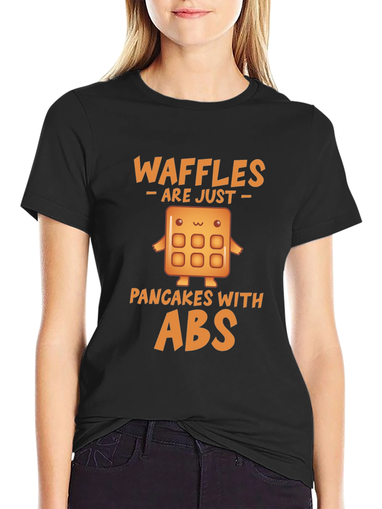 Waffles Are Just Pancakes With Abs Funny T-Shirt