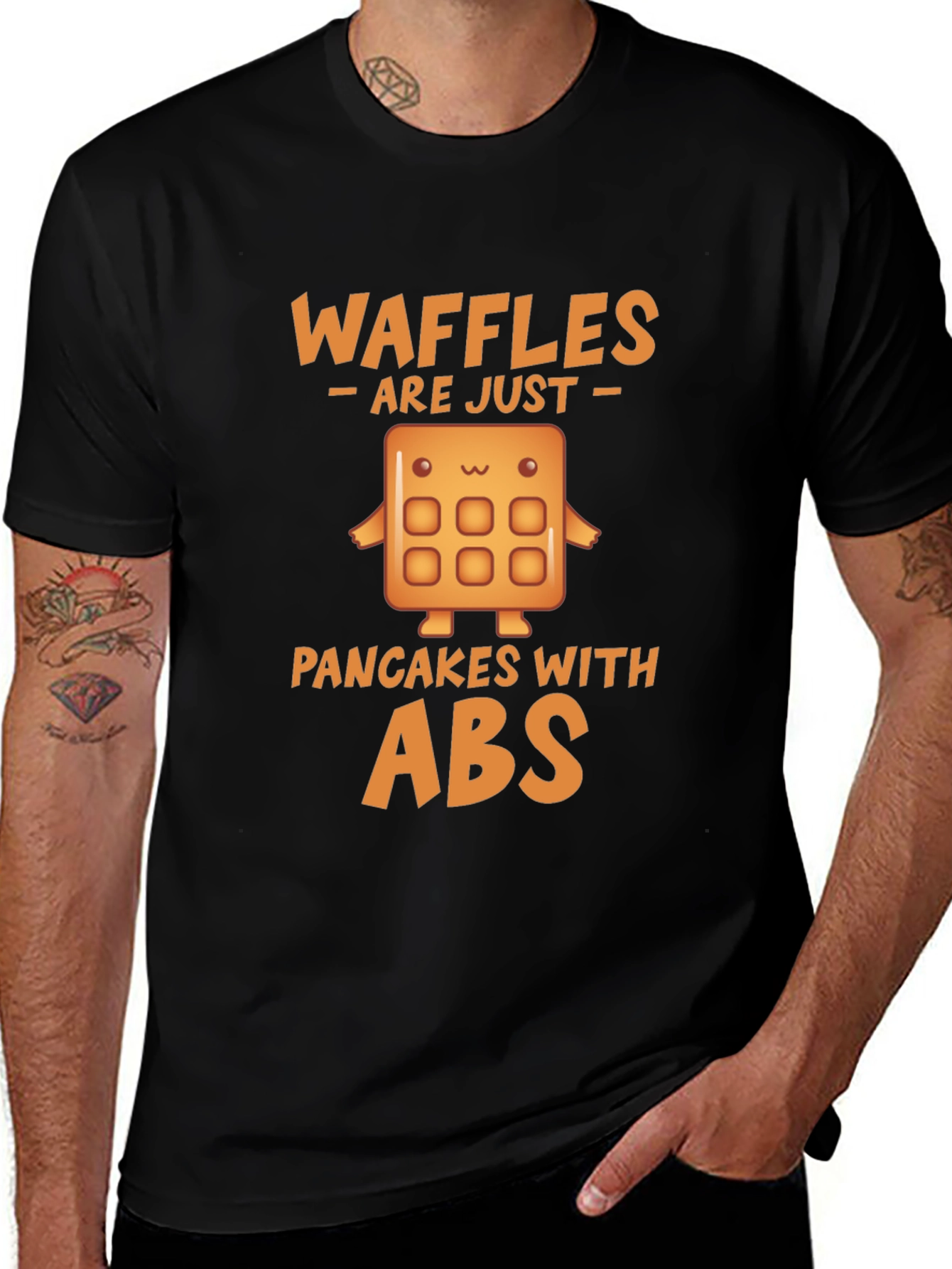 Waffles Are Just Pancakes With Abs Funny T-Shirt