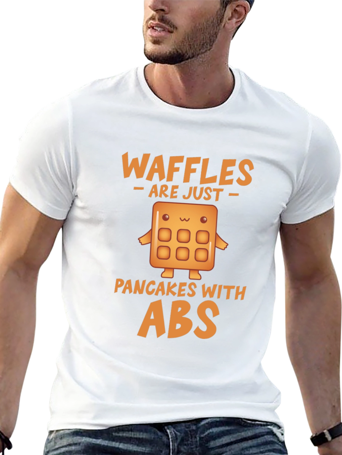 Waffles Are Just Pancakes With Abs Funny T-Shirt