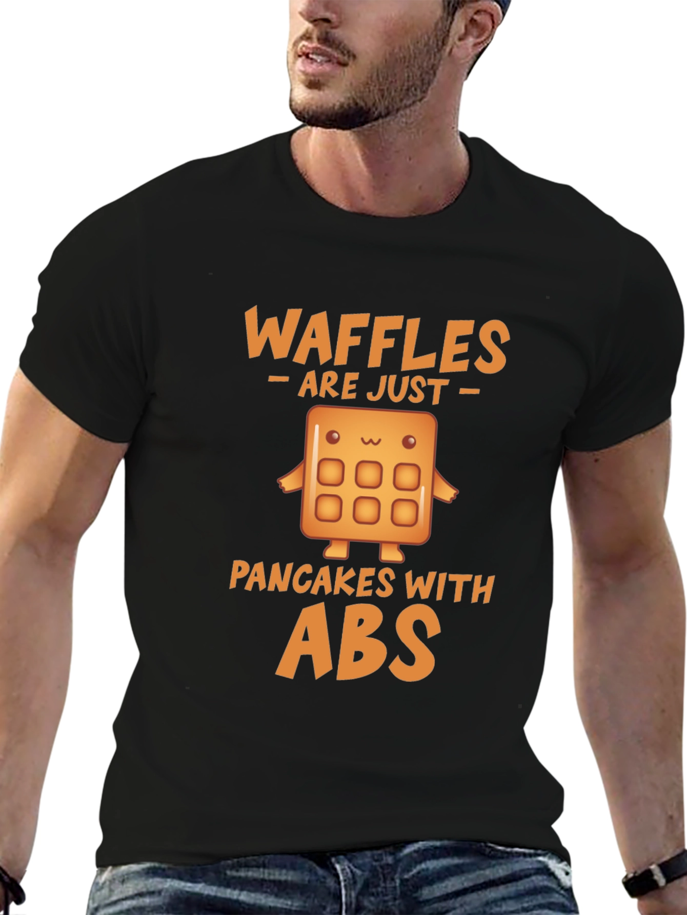 Waffles Are Just Pancakes With Abs Funny T-Shirt