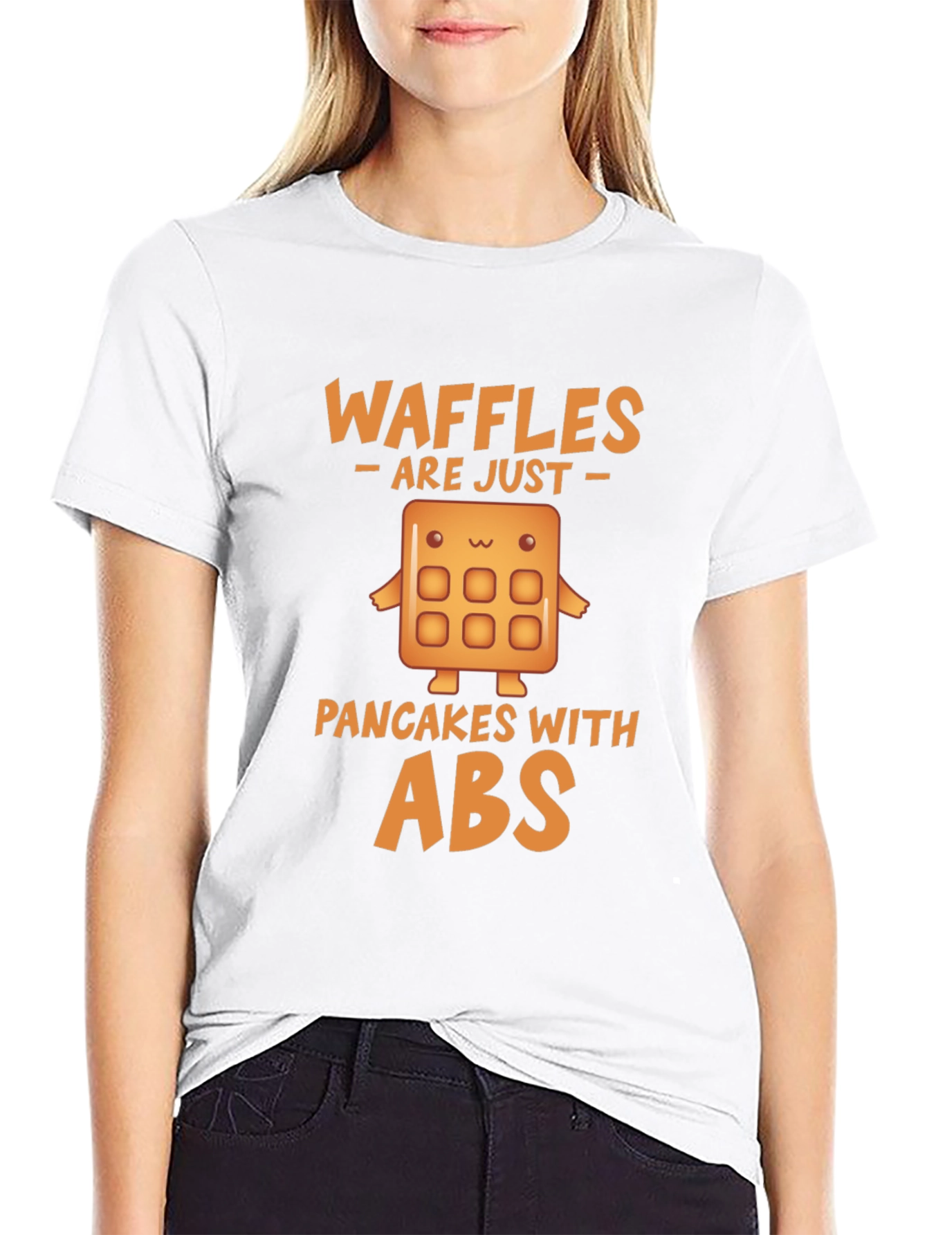Waffles Are Just Pancakes With Abs Funny T-Shirt