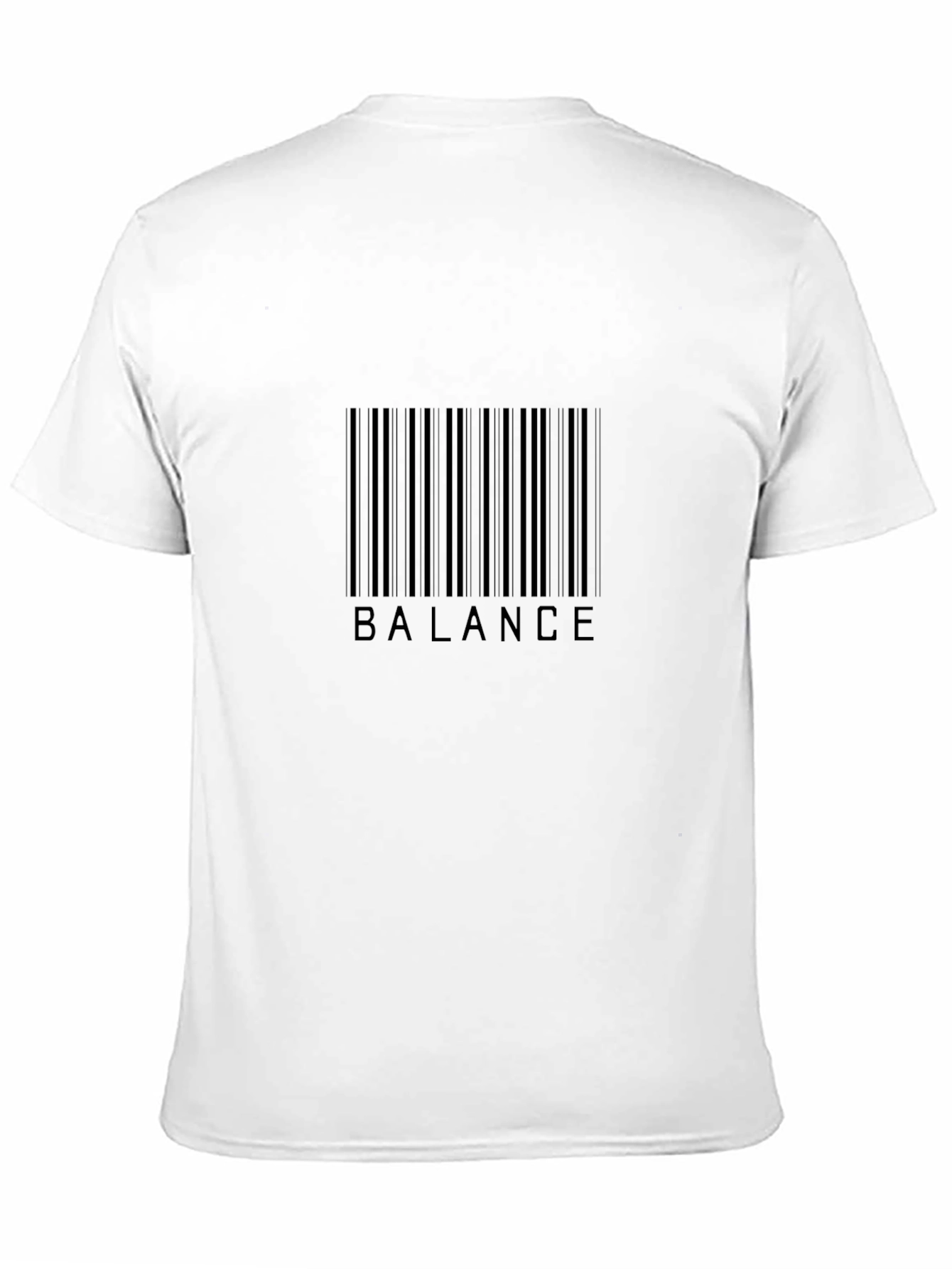 Balance Barcode Graphic Tee - Stylish Black T-Shirt