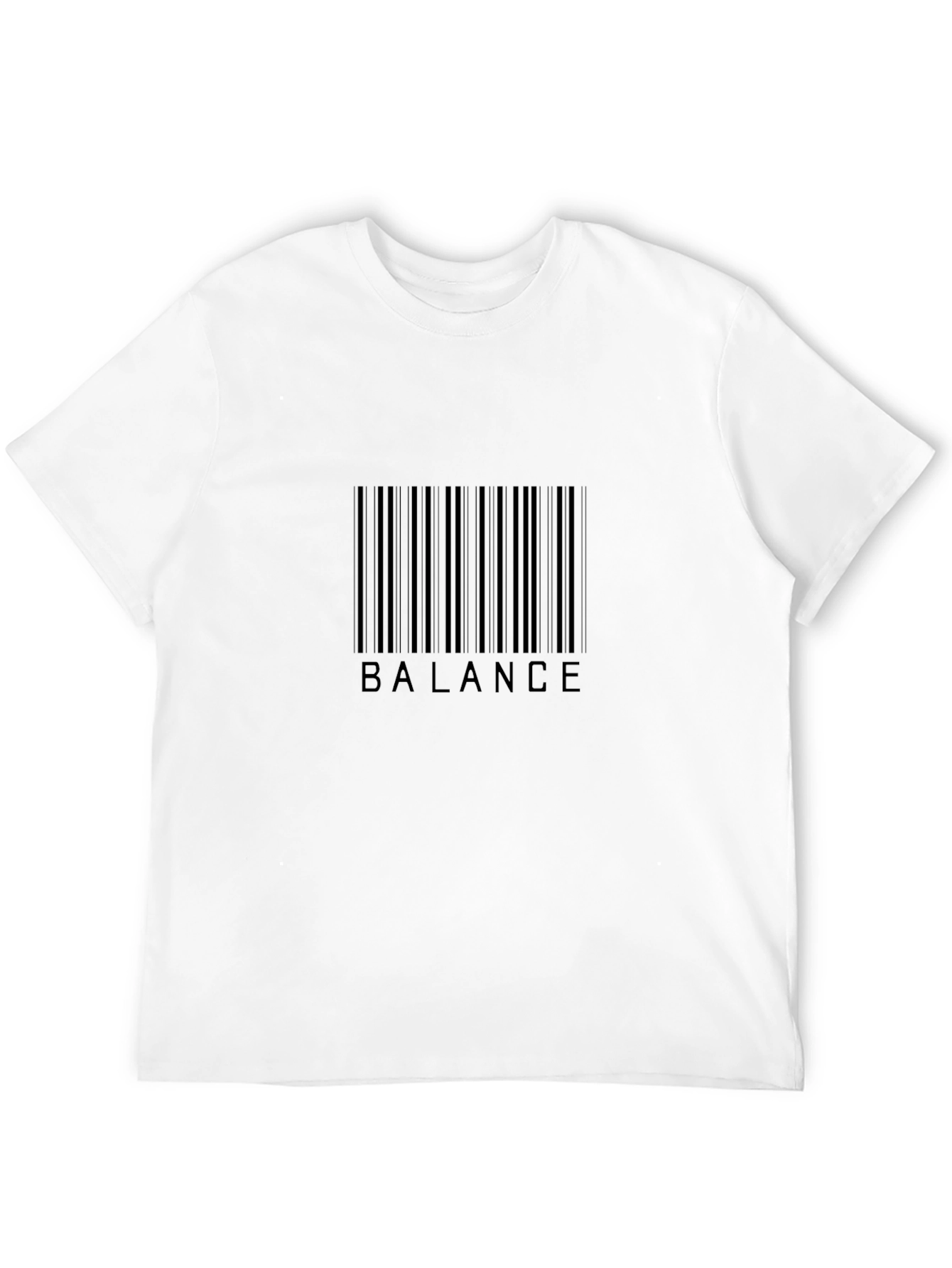Balance Barcode Graphic Tee - Stylish Black T-Shirt