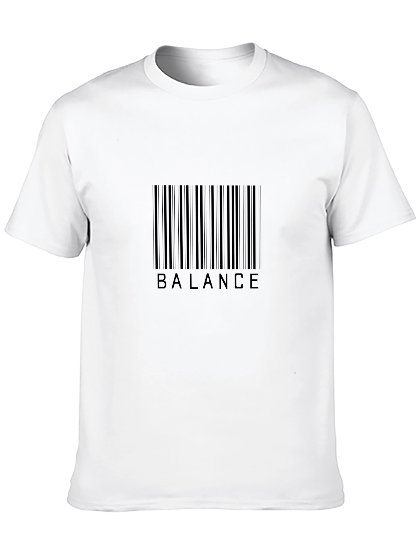 Balance Barcode Graphic Tee - Stylish Black T-Shirt