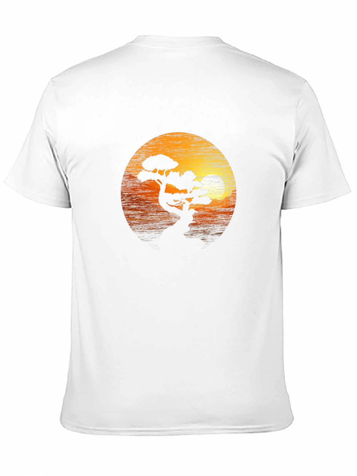 Sunset Bonsai Tree Graphic Tee - Black