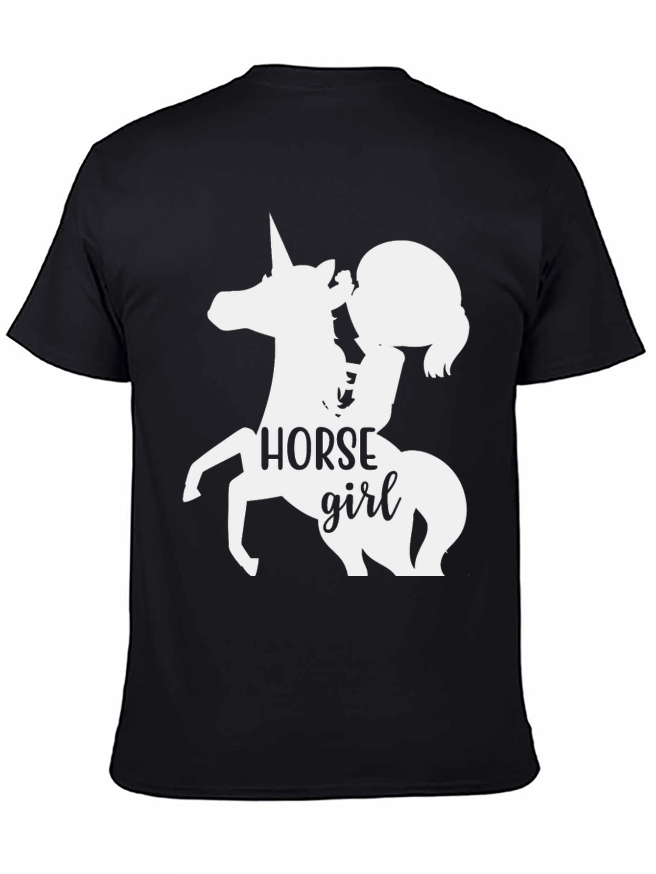 Horse Girl Graphic Tee - Unisex Black T-Shirt
