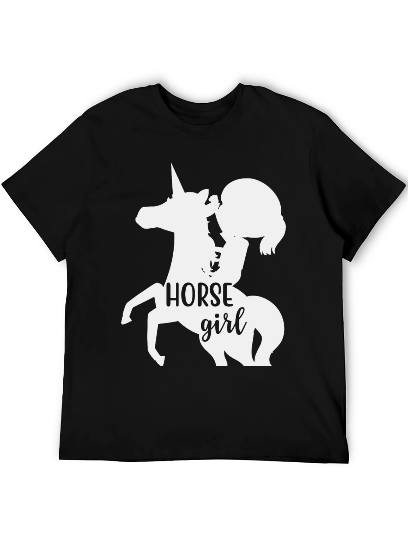 Horse Girl Graphic Tee - Unisex Black T-Shirt