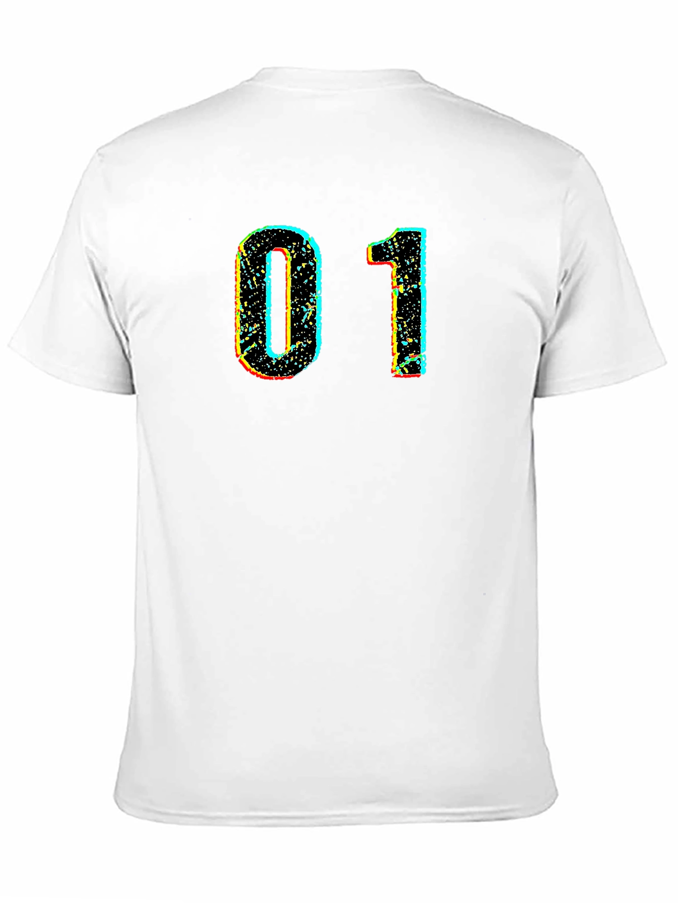 Retro Number 01 Graphic Black T-Shirt