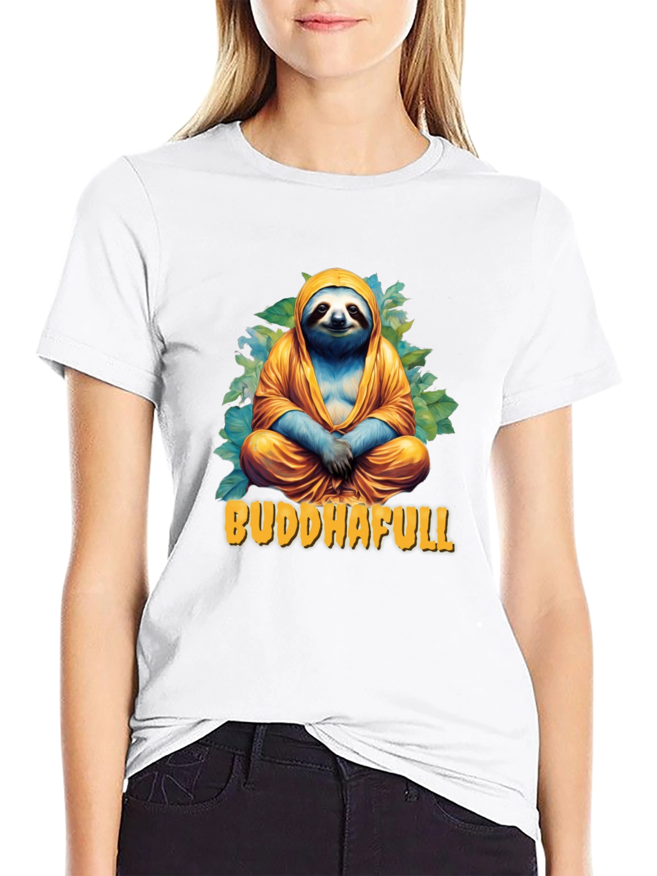 Buddhafull Sloth Graphic T-Shirt - Relaxed Fit