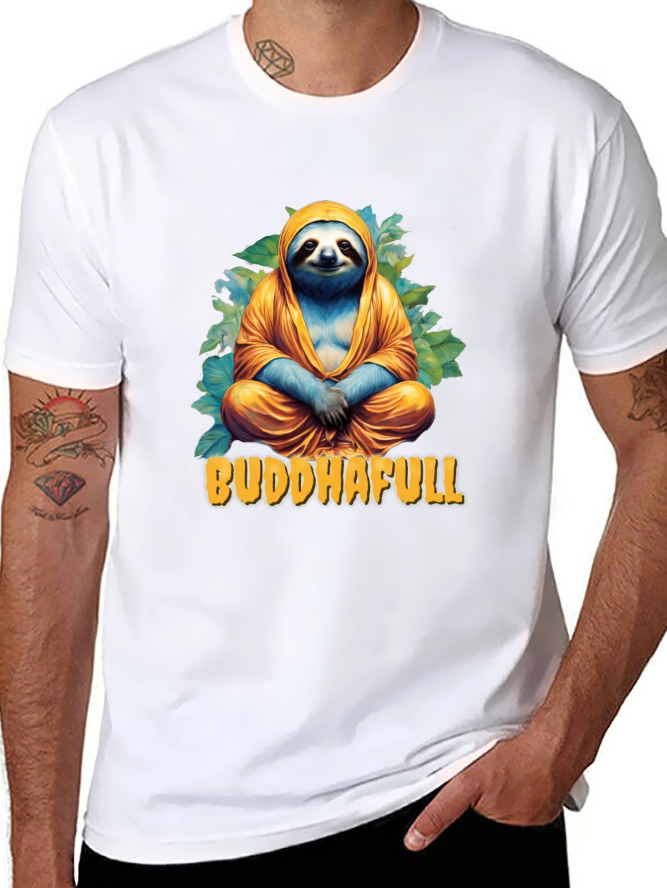 Buddhafull Sloth Graphic T-Shirt - Relaxed Fit