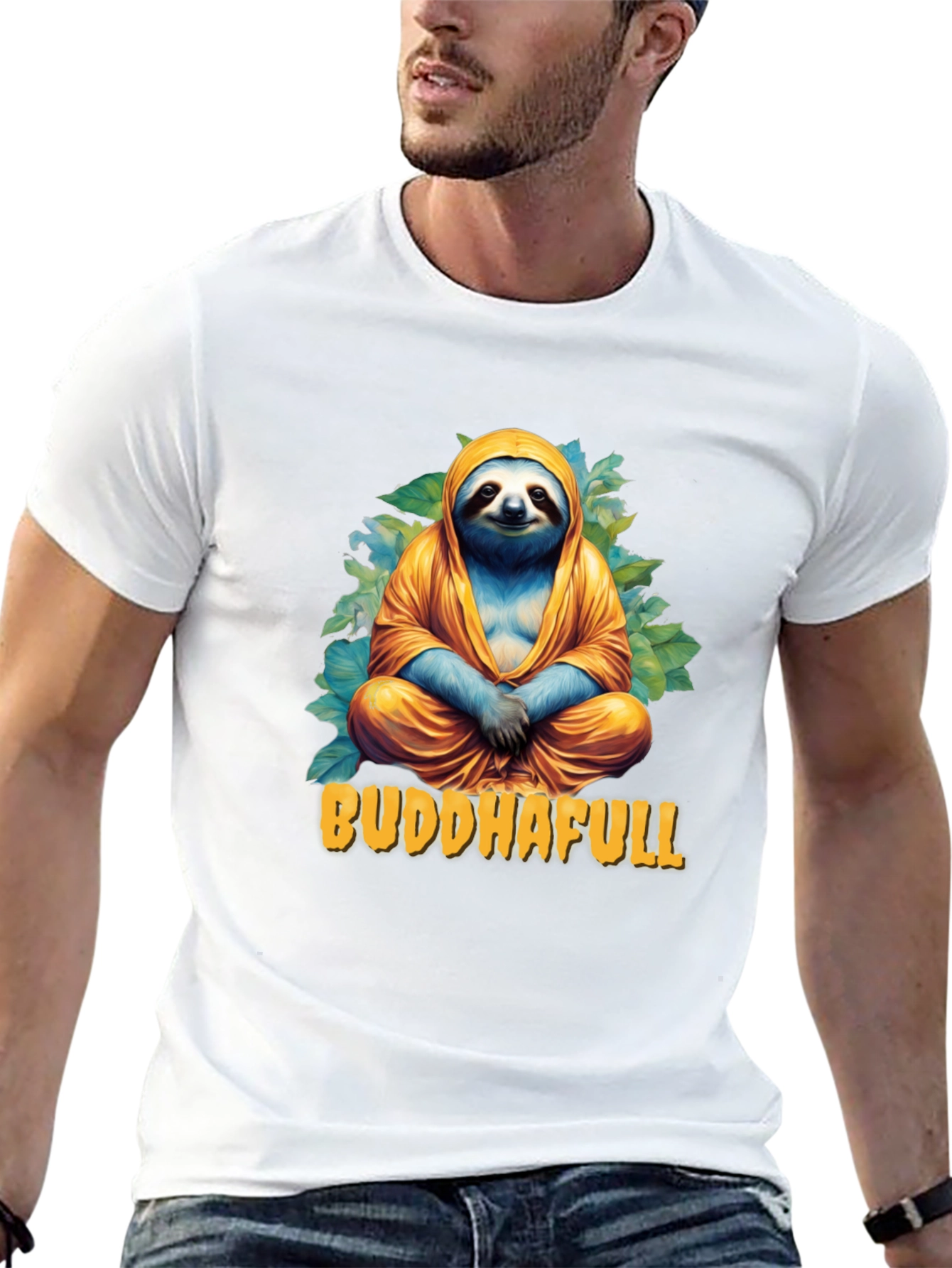 Buddhafull Sloth Graphic T-Shirt - Relaxed Fit