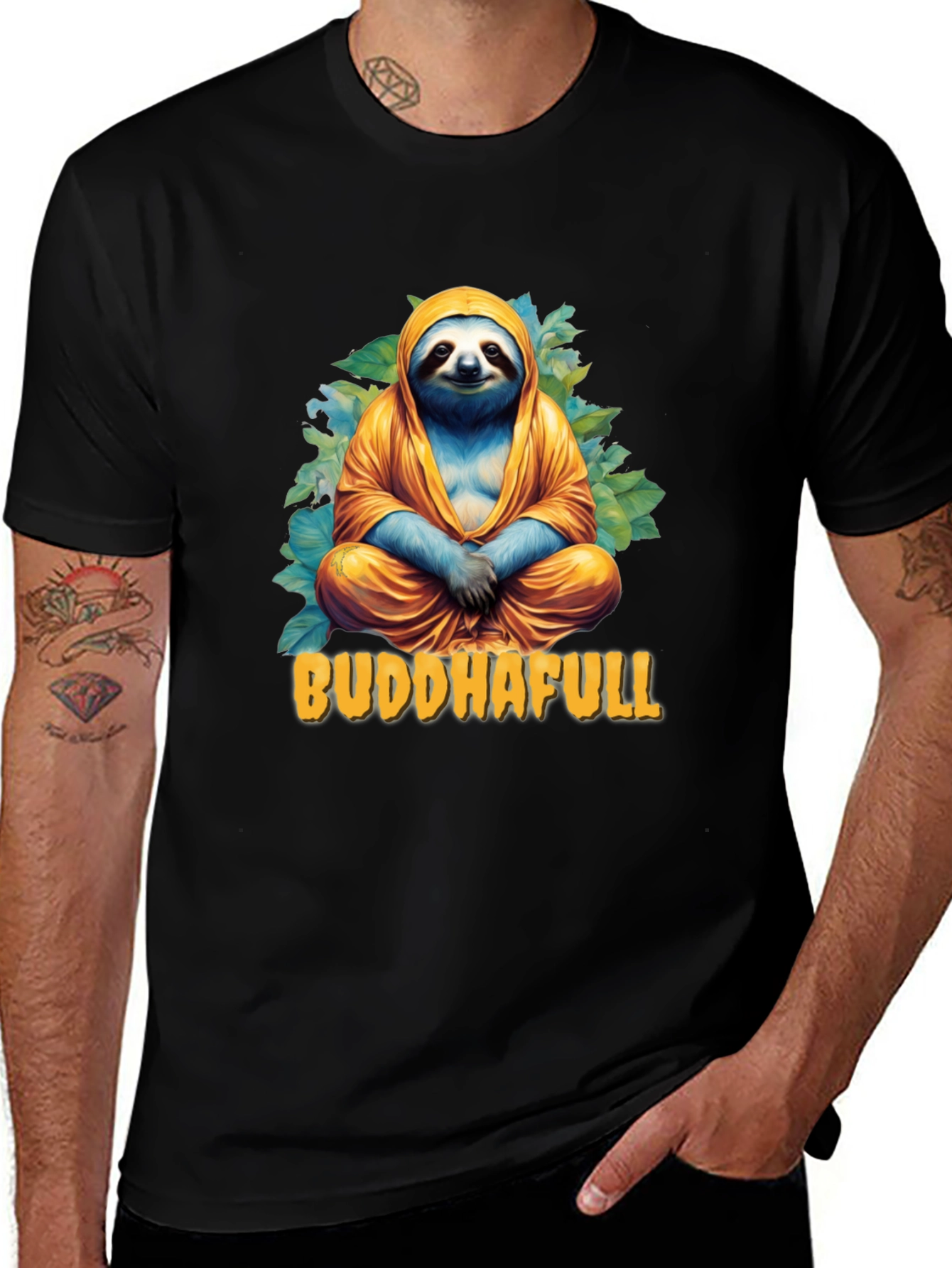 Buddhafull Sloth Graphic T-Shirt - Relaxed Fit