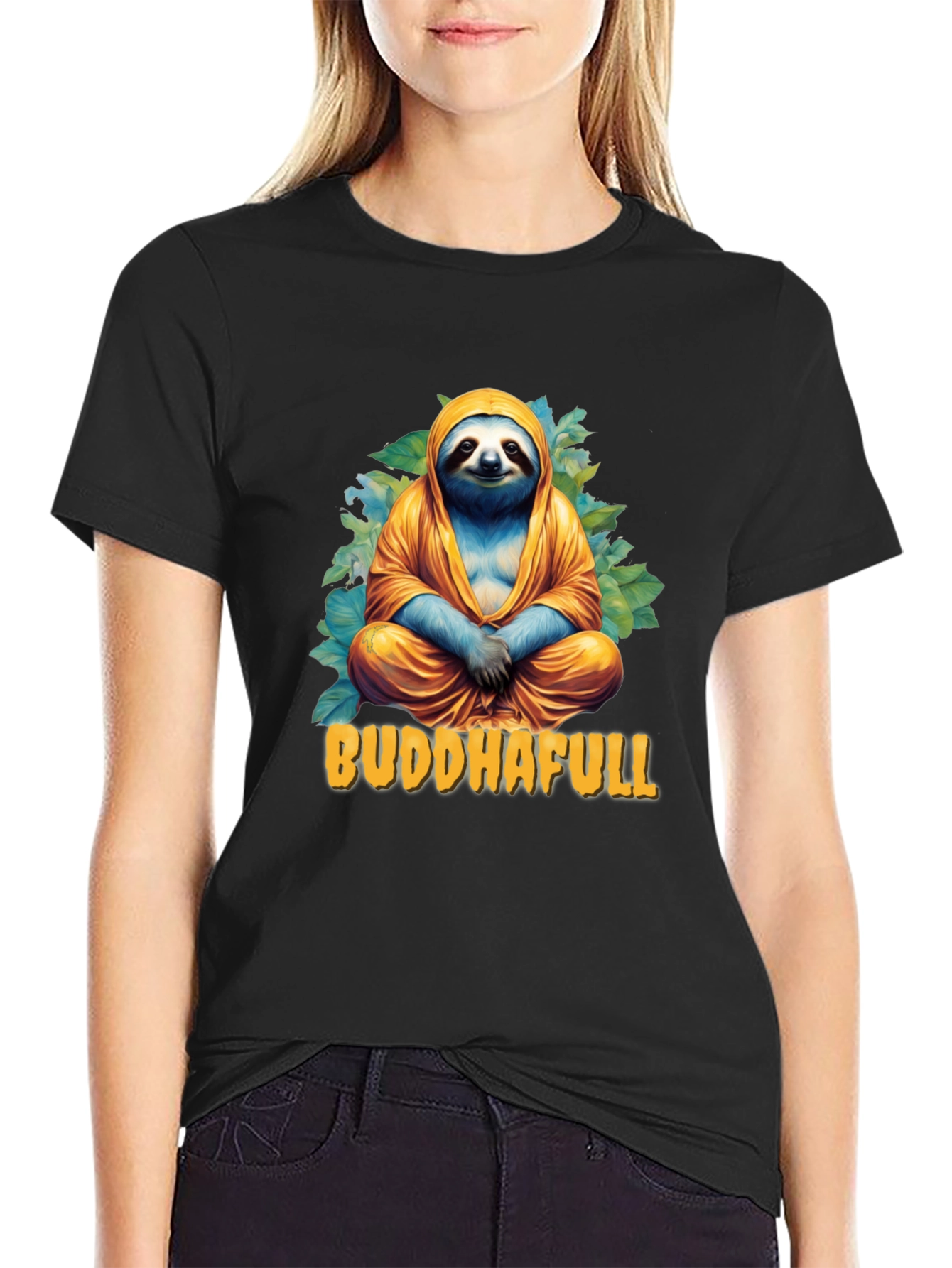 Buddhafull Sloth Graphic T-Shirt - Relaxed Fit