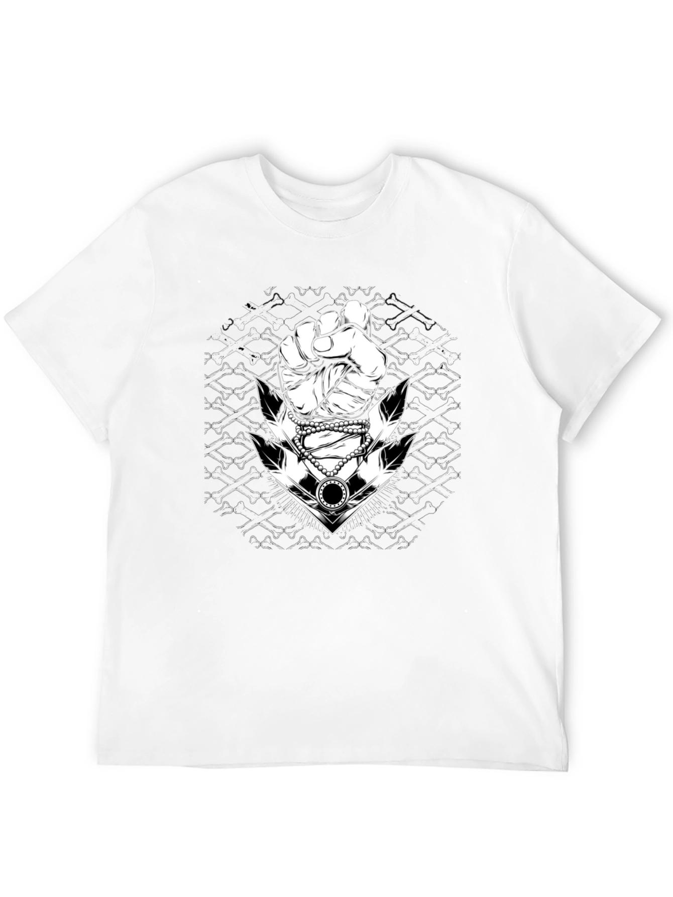 Graphic Tee: Fist & Anchor Design - Black