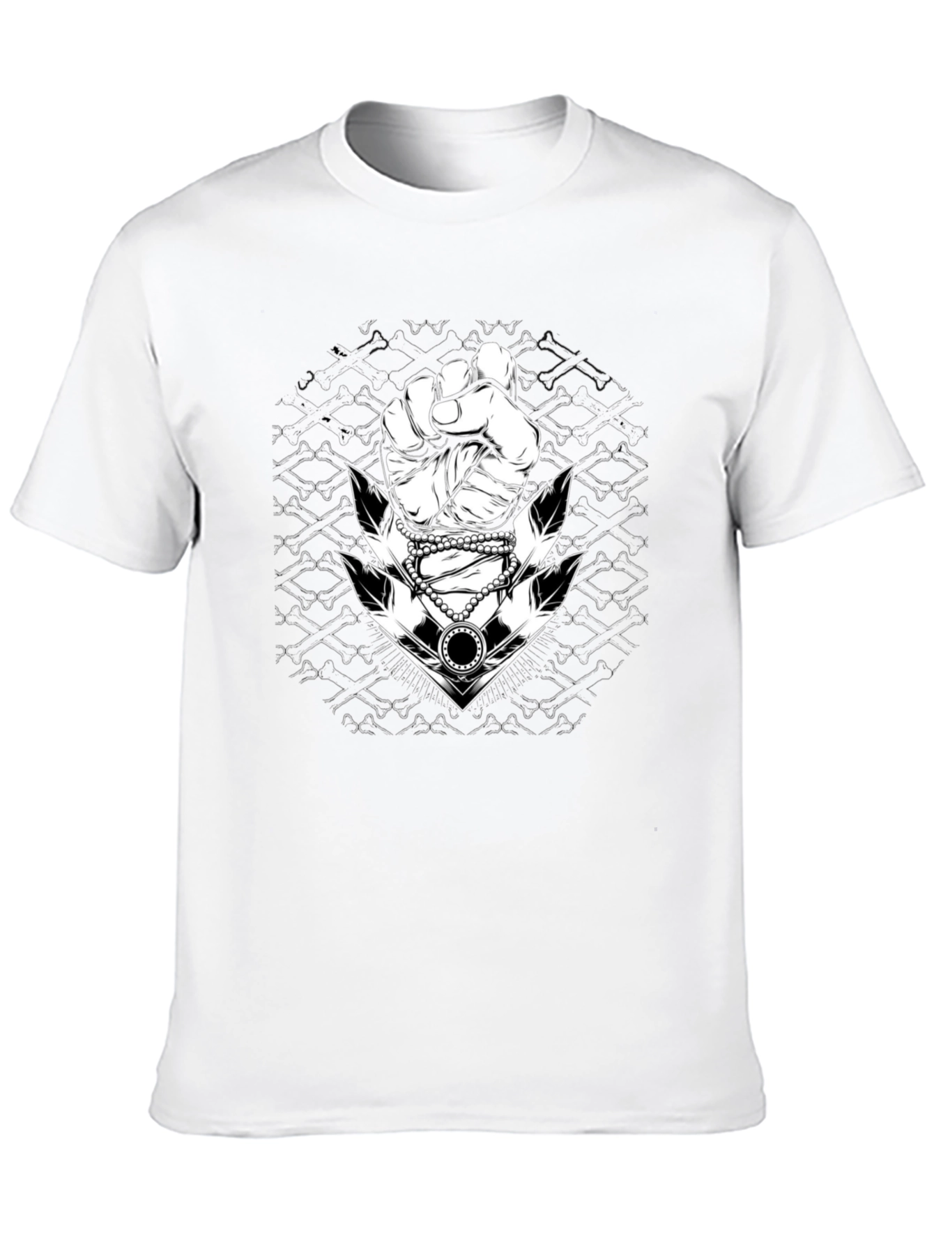Graphic Tee: Fist & Anchor Design - Black
