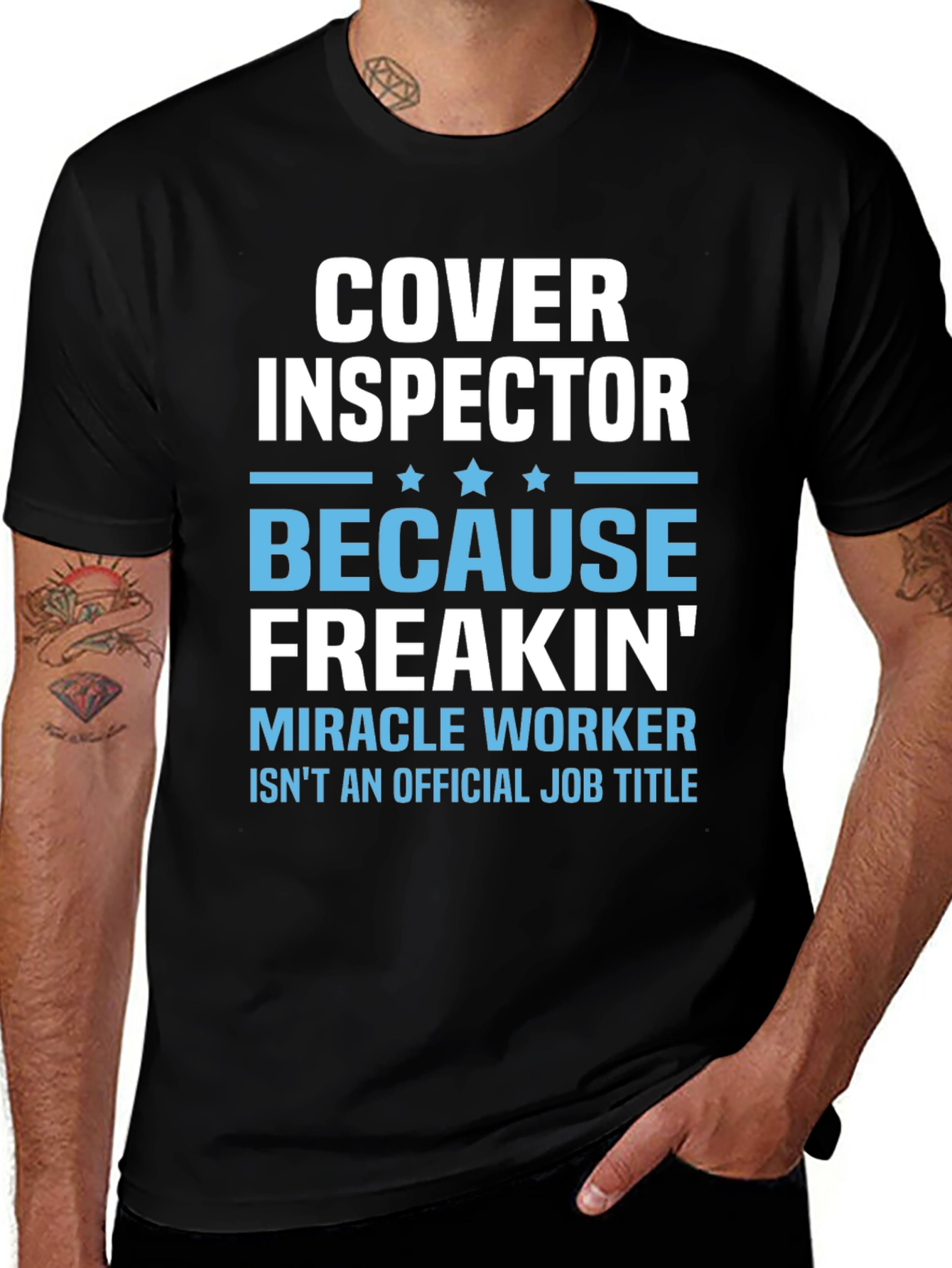 Cover Inspector Funny Job Title T-Shirt
