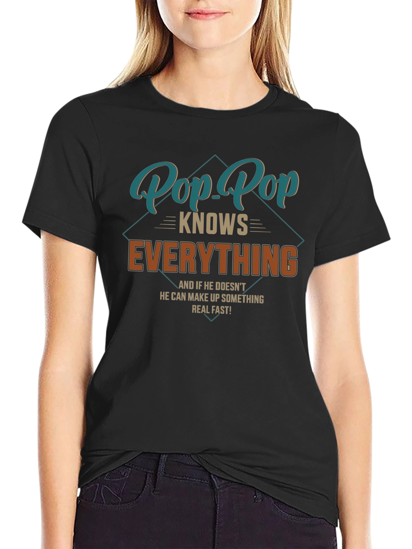 Pop Pop Knows Everything T-Shirt - Funny Grandfather Tee