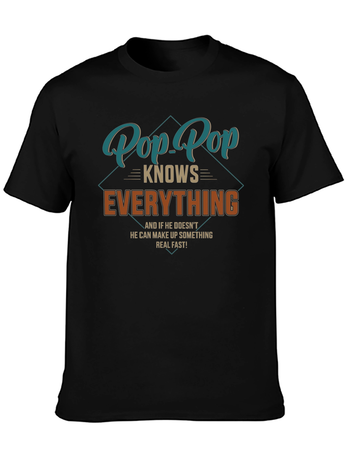 Pop Pop Knows Everything T-Shirt - Funny Grandfather Tee