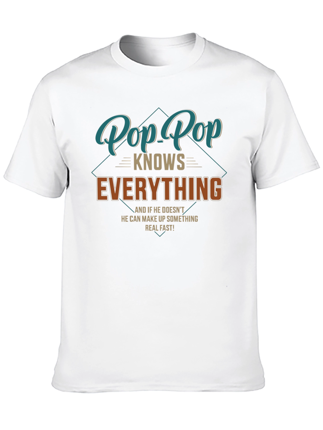 Pop Pop Knows Everything T-Shirt - Funny Grandfather Tee