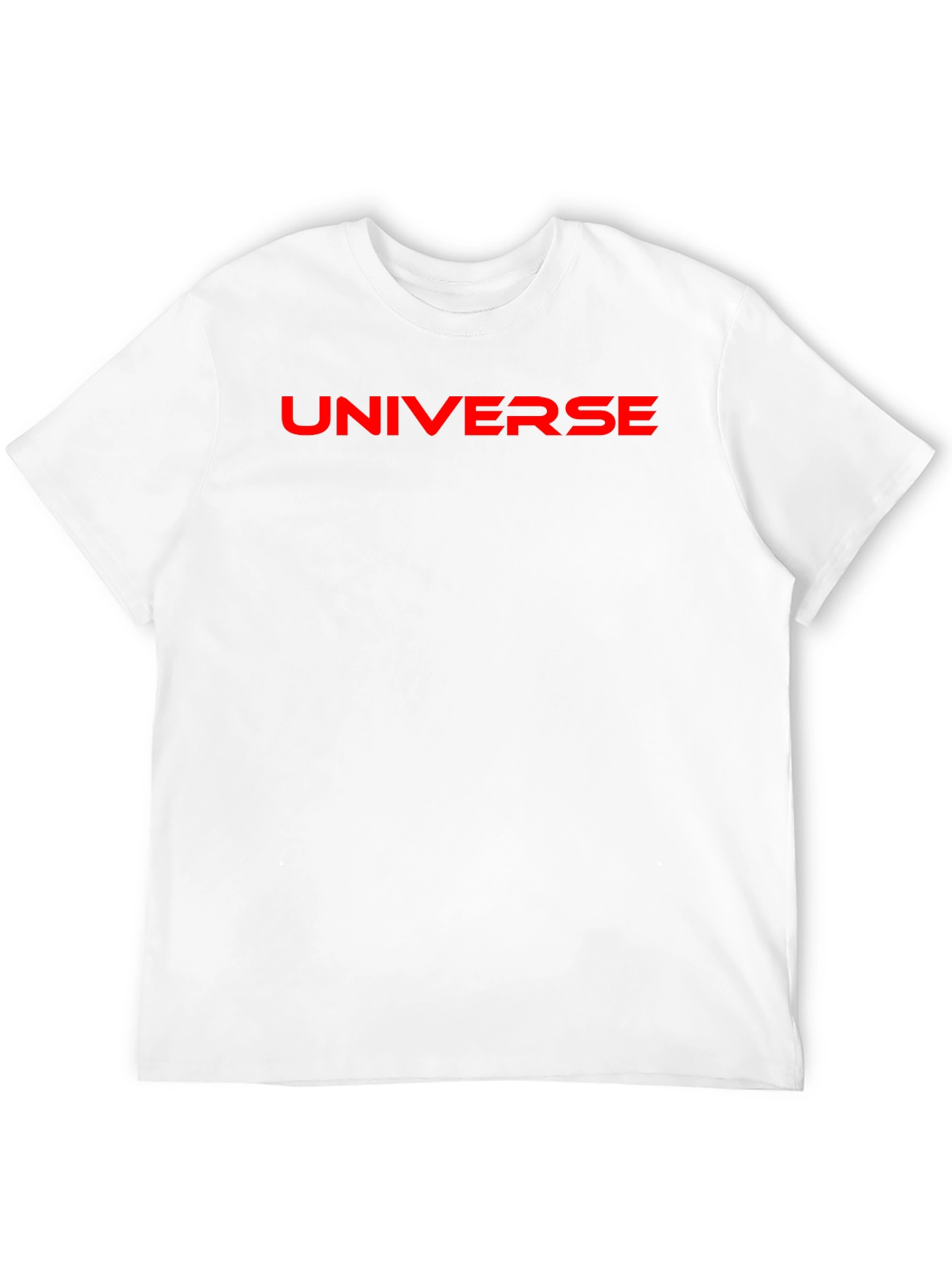Universe Graphic T-Shirt - Bold Red Print on Black