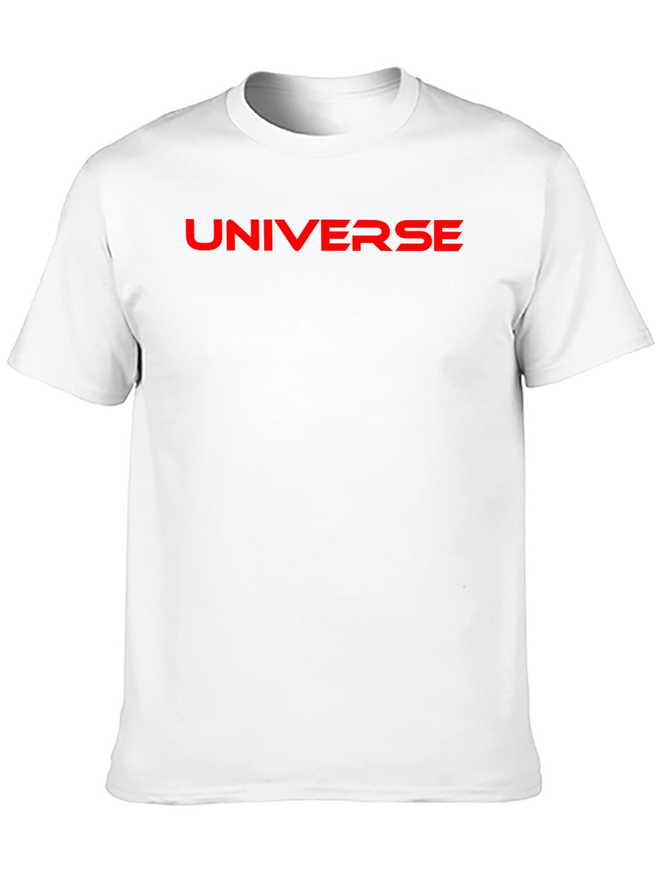 Universe Graphic T-Shirt - Bold Red Print on Black
