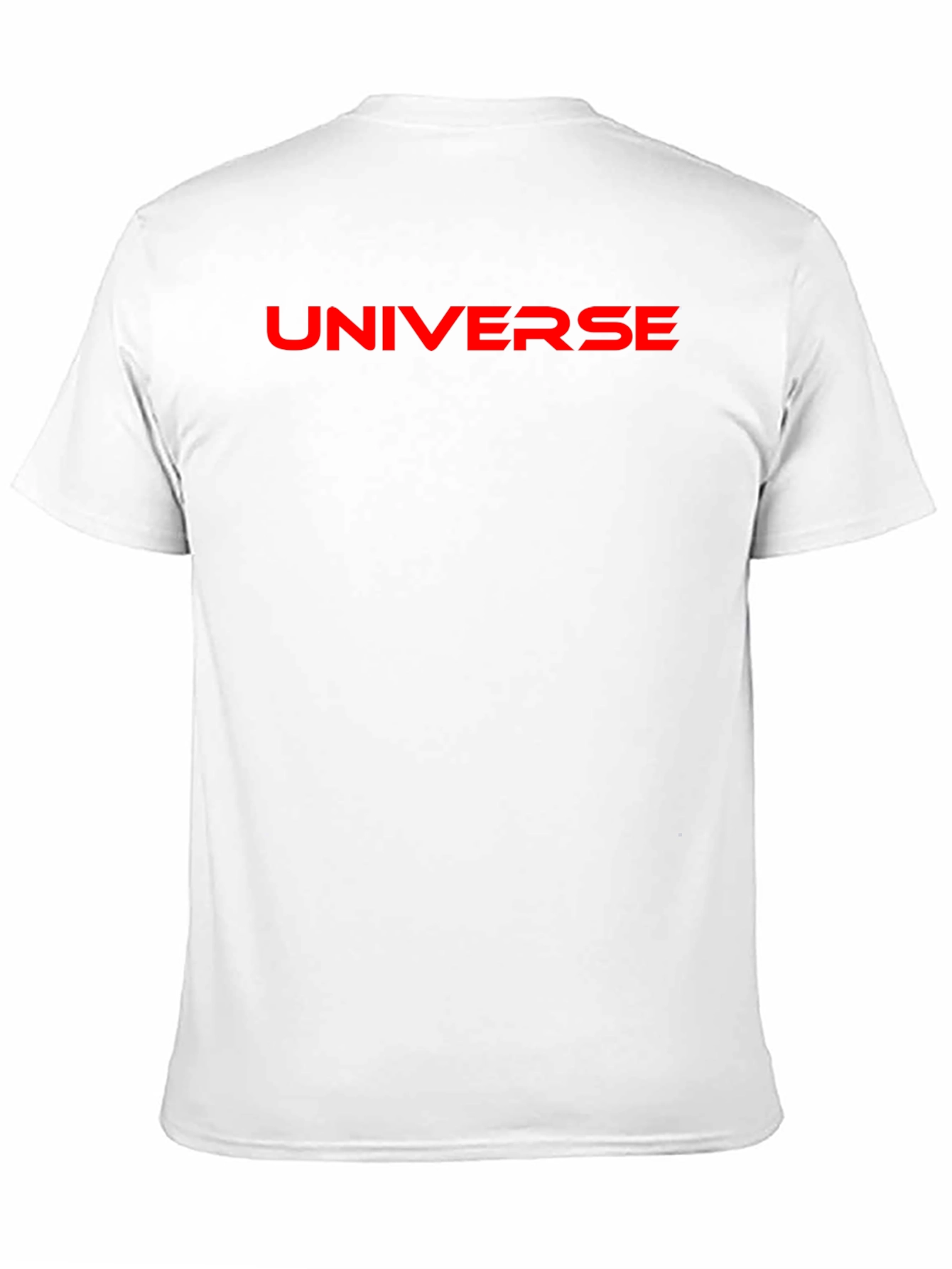 Universe Graphic T-Shirt - Bold Red Print on Black