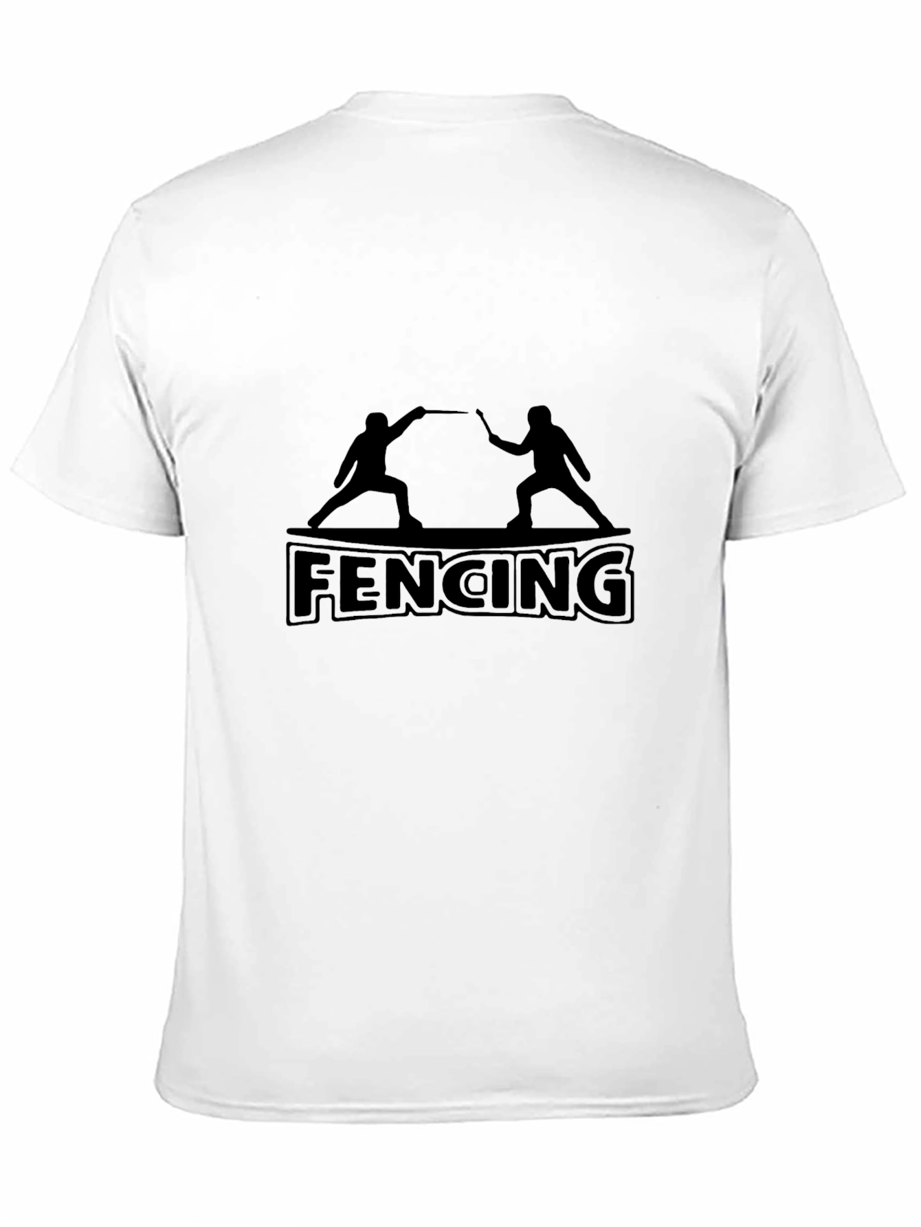 Fencing Silhouette Black T-Shirt