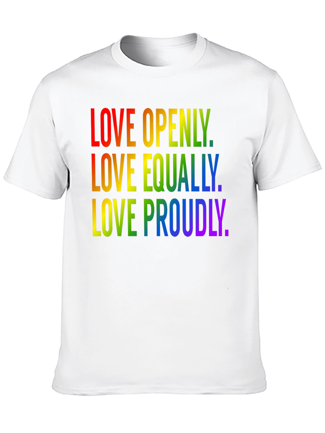 Love Pride T-Shirt LGBTQ+ Rainbow Equality Tee