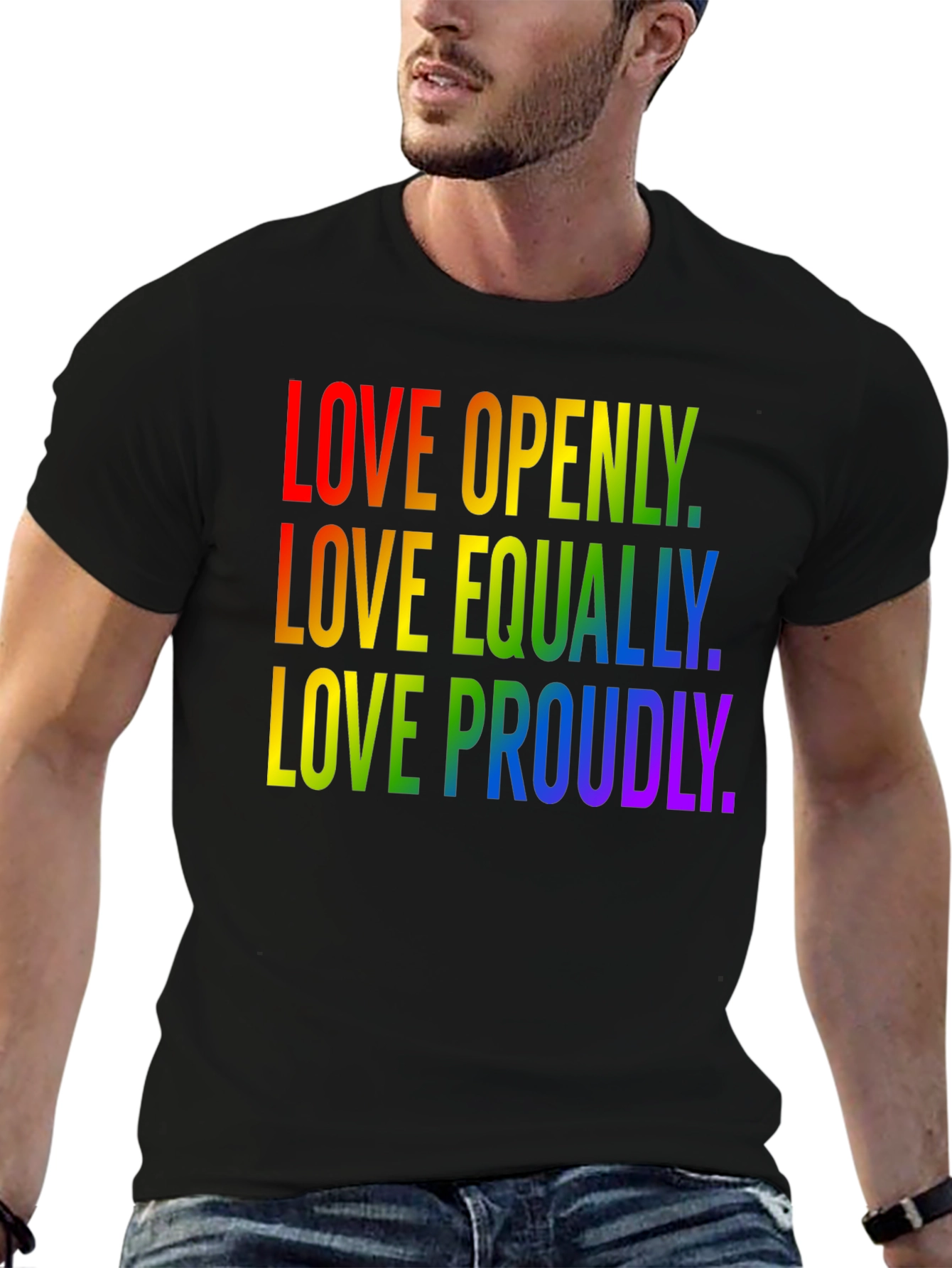 Love Pride T-Shirt LGBTQ+ Rainbow Equality Tee