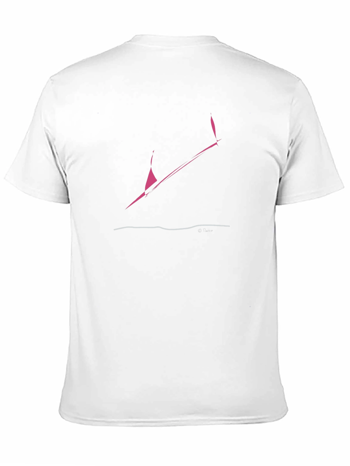 Abstract Pink Graphic Black T-Shirt