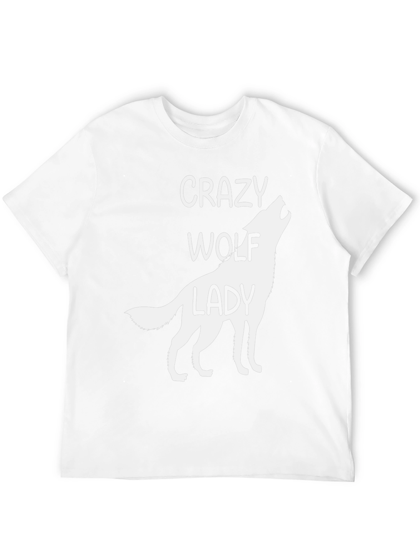 Crazy Wolf Lady Graphic Tee - Unisex Cotton T-Shirt